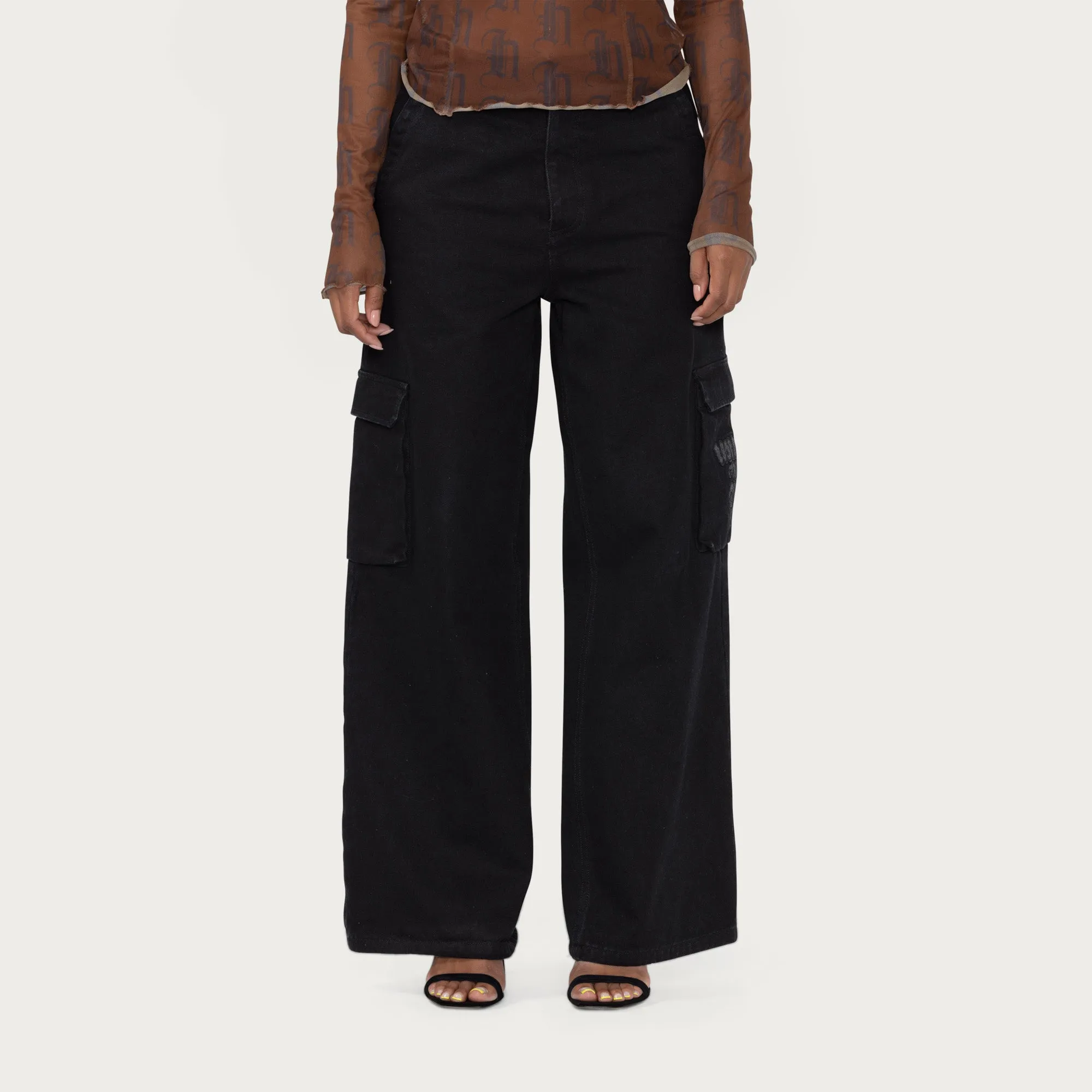 Womens Denim Cargo - Black sold by Honor the Gift product image thumbnail 5