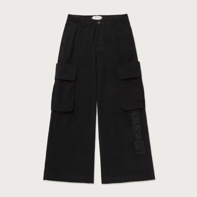 Wide Leg Cargo Pant - Black sold by Honor the Gift