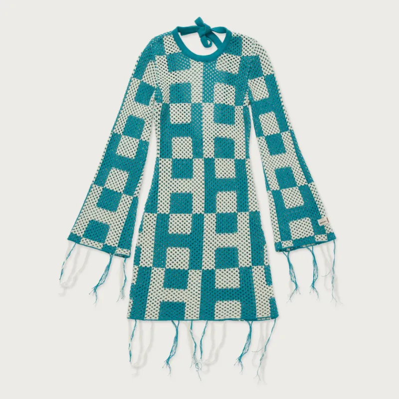 Womens Crochet Dress - Teal sold by Honor the Gift