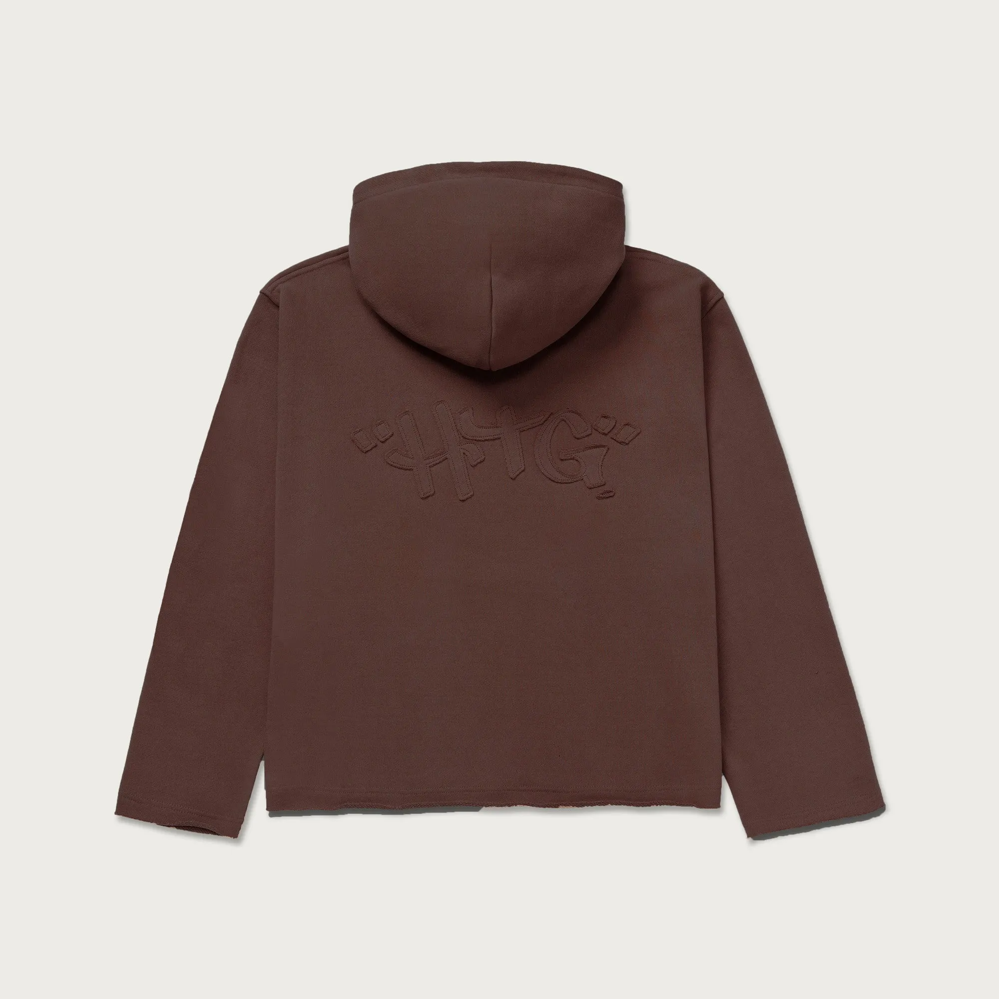 Script Embroidered Hoodie - Brown sold by Honor the Gift product image thumbnail 2