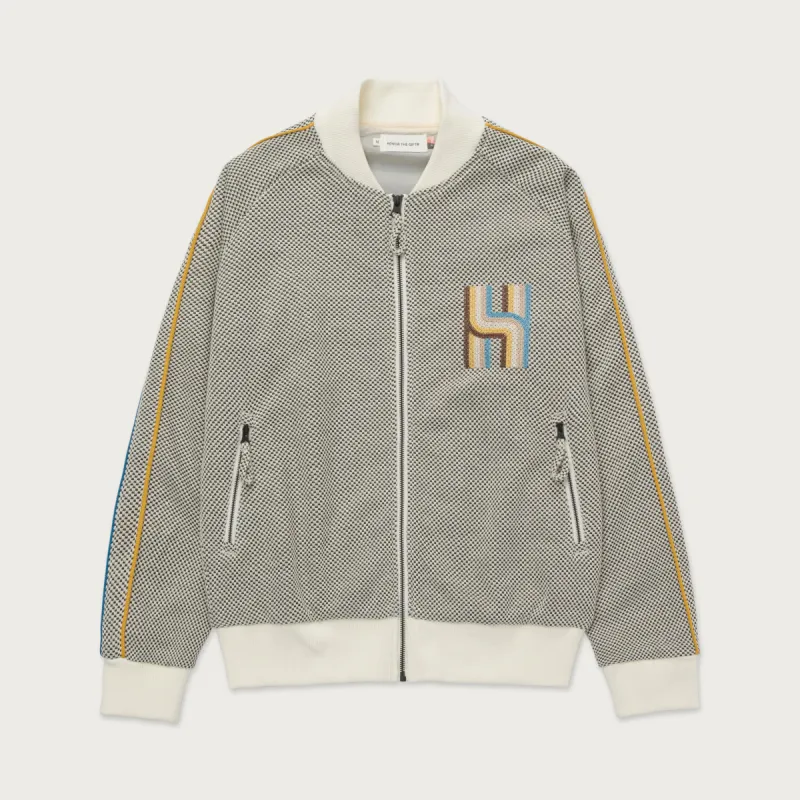 Novelty Knit Track Jacket - Cream sold by Honor the Gift