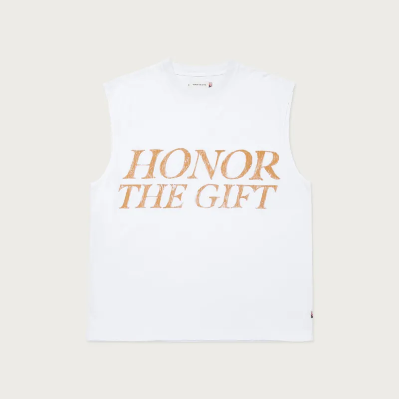 Honor Muscle Tee - White sold by Honor the Gift