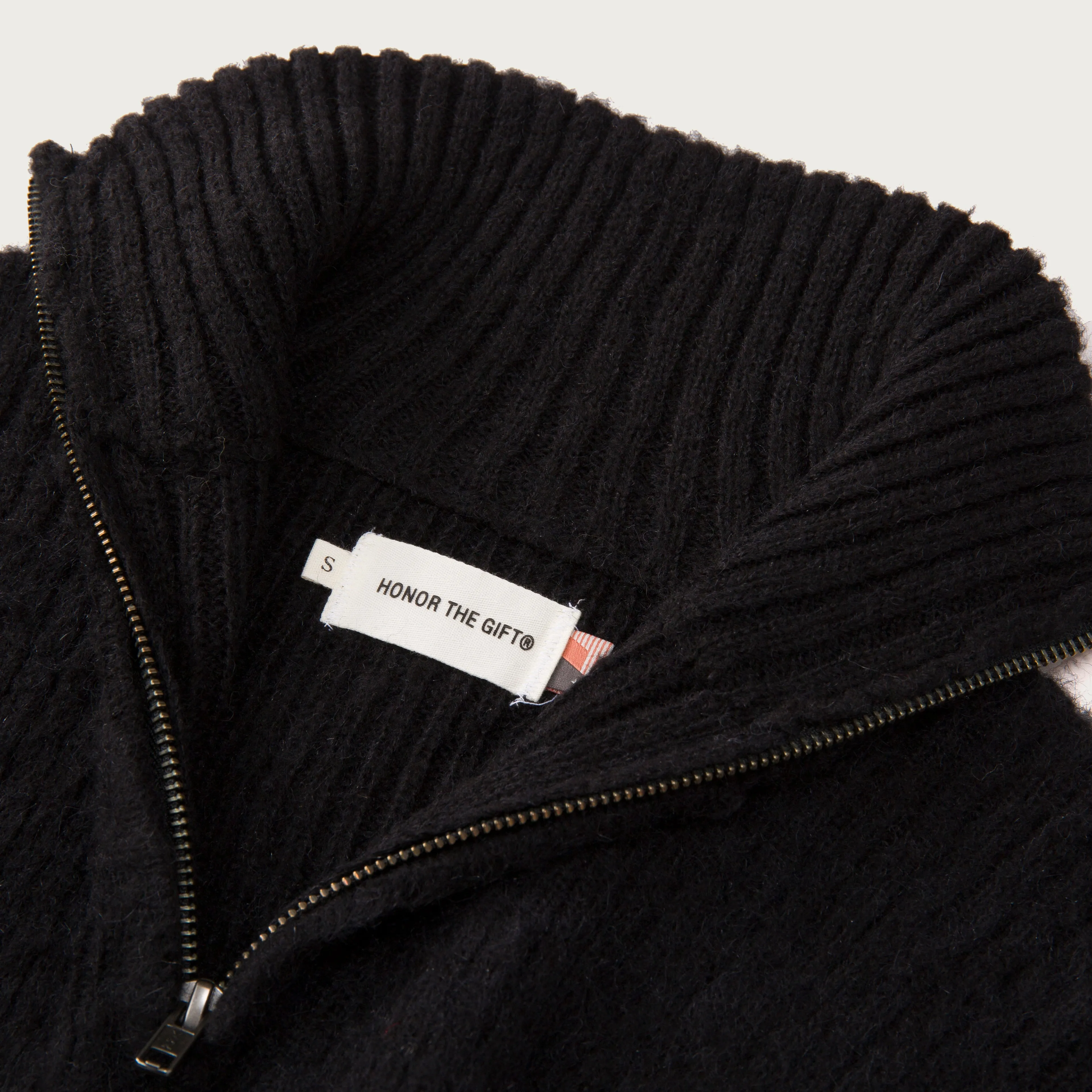 Womens Oversize Knit Quarter Zip - Black sold by Honor the Gift product image thumbnail 4