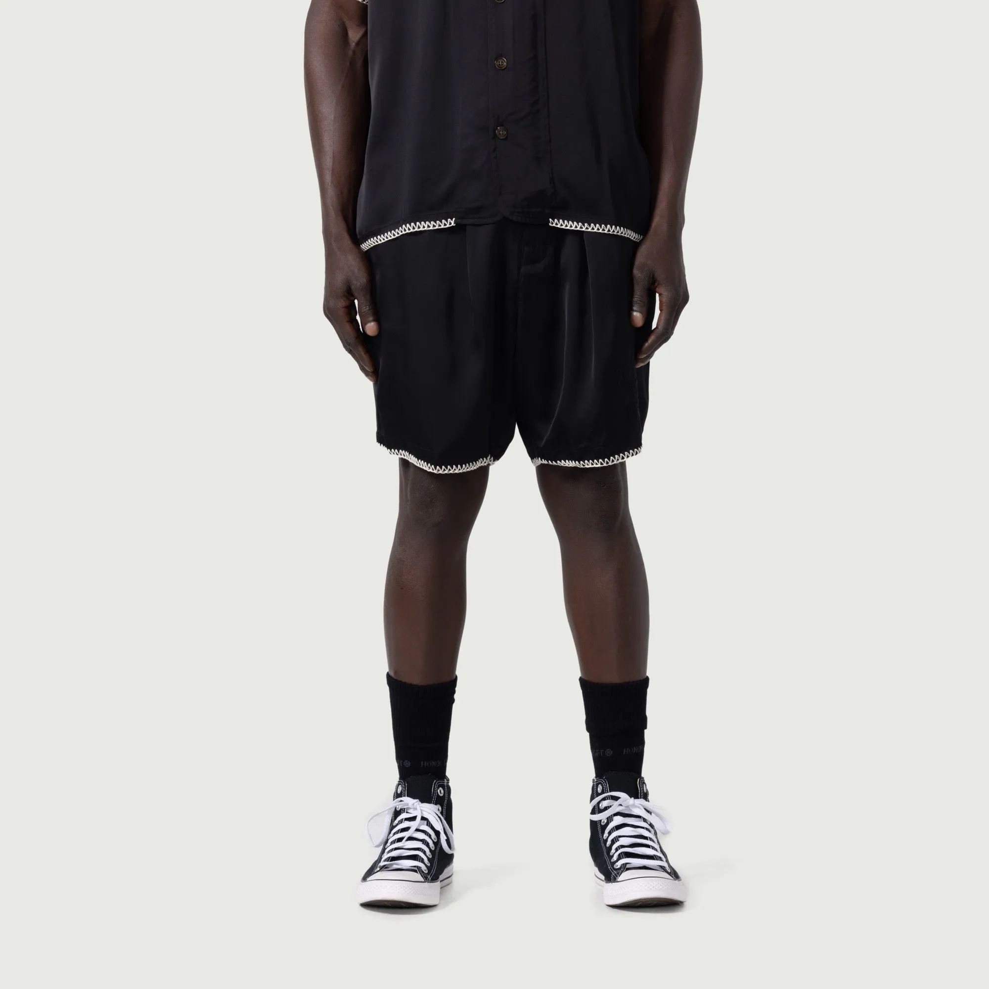 Blanket Stitch Short - Black sold by Honor the Gift product image thumbnail 3
