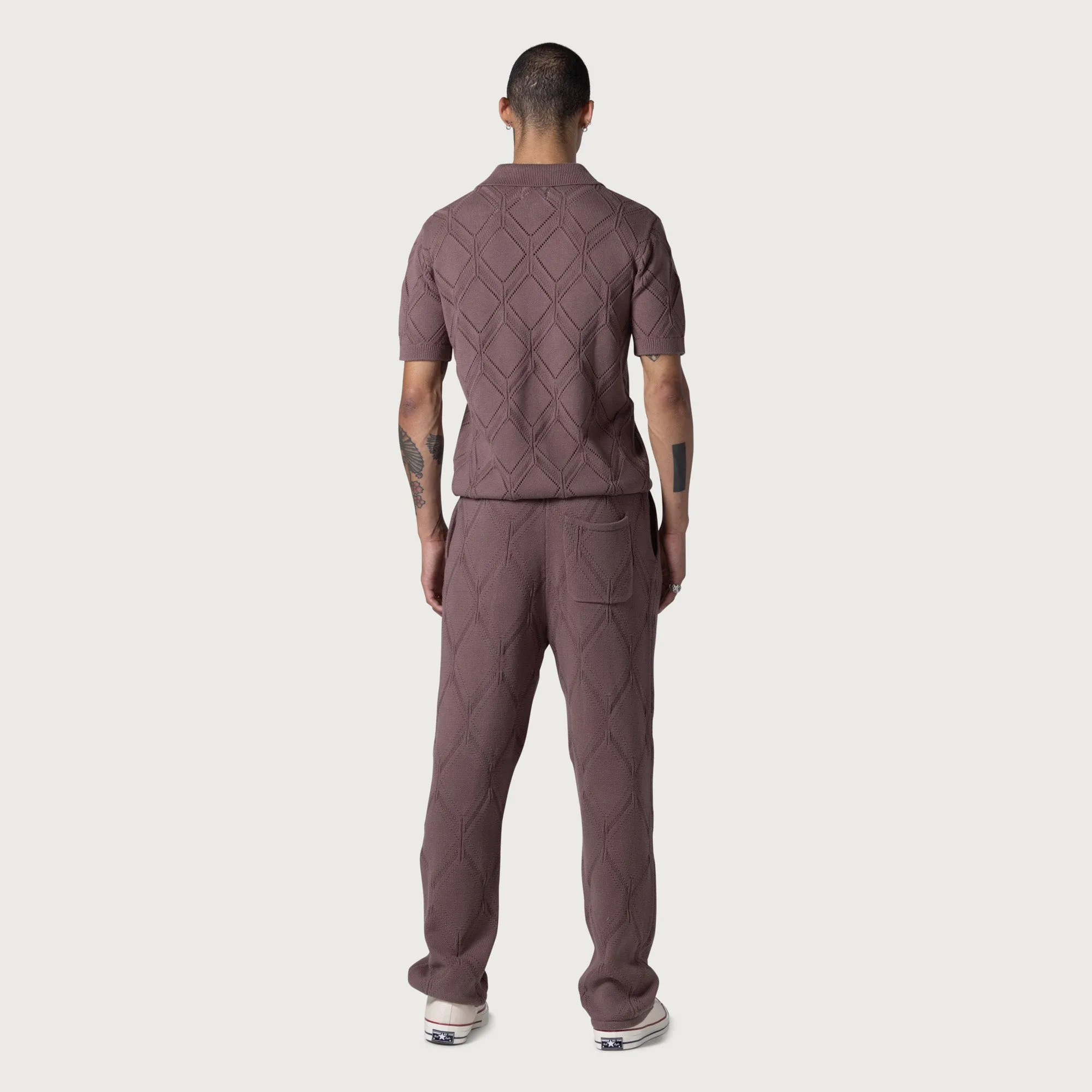 Diamond Knit Pant - Brown sold by Honor the Gift product image thumbnail 4