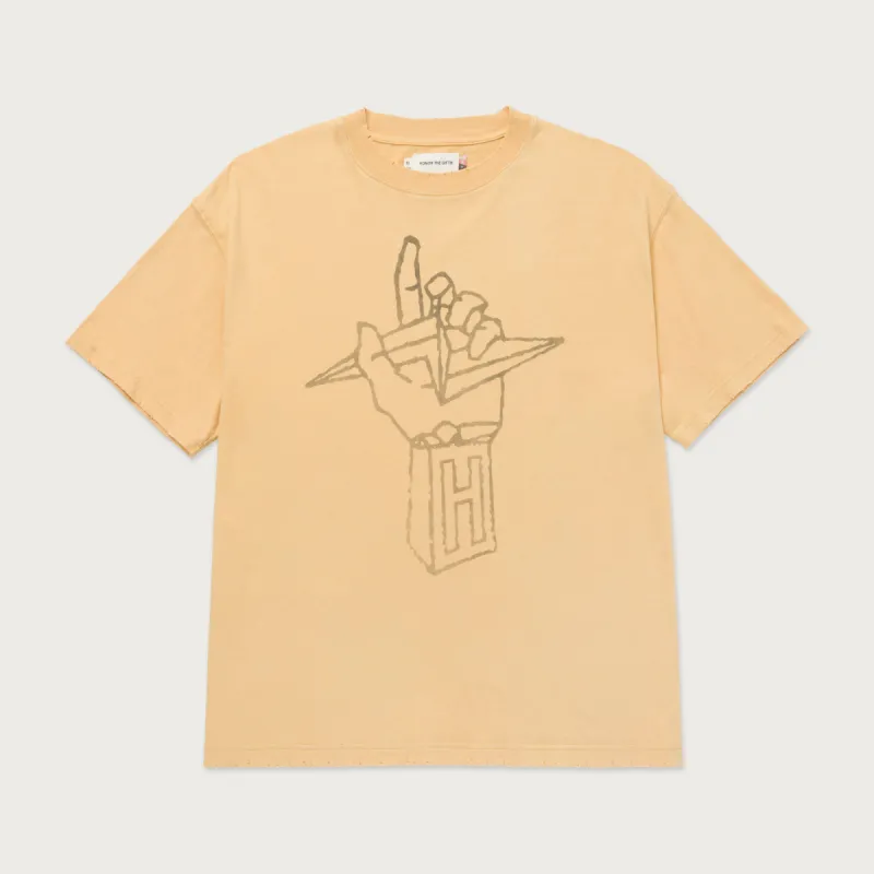 Lightning Hand Tee - Yellow sold by Honor the Gift