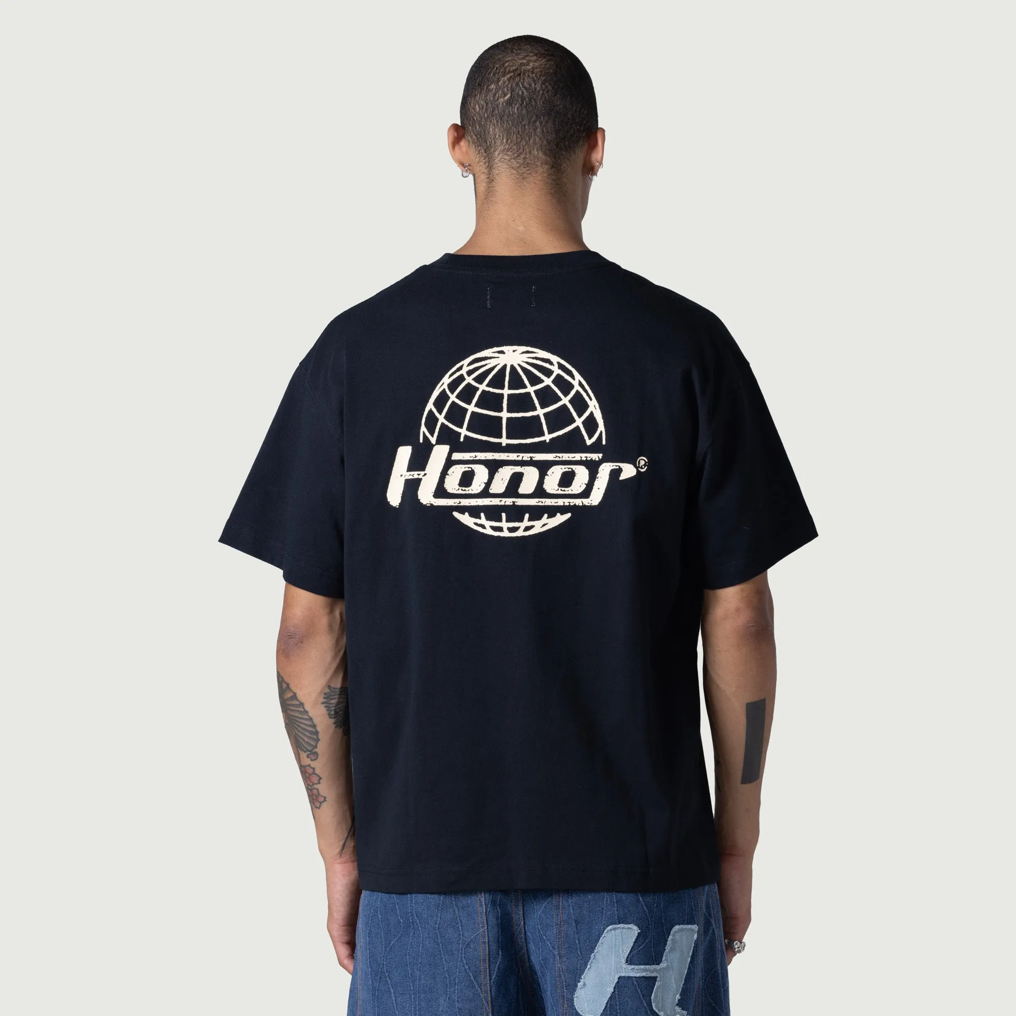 Honor Globe Logo Tee - Black sold by Honor the Gift product image thumbnail 3