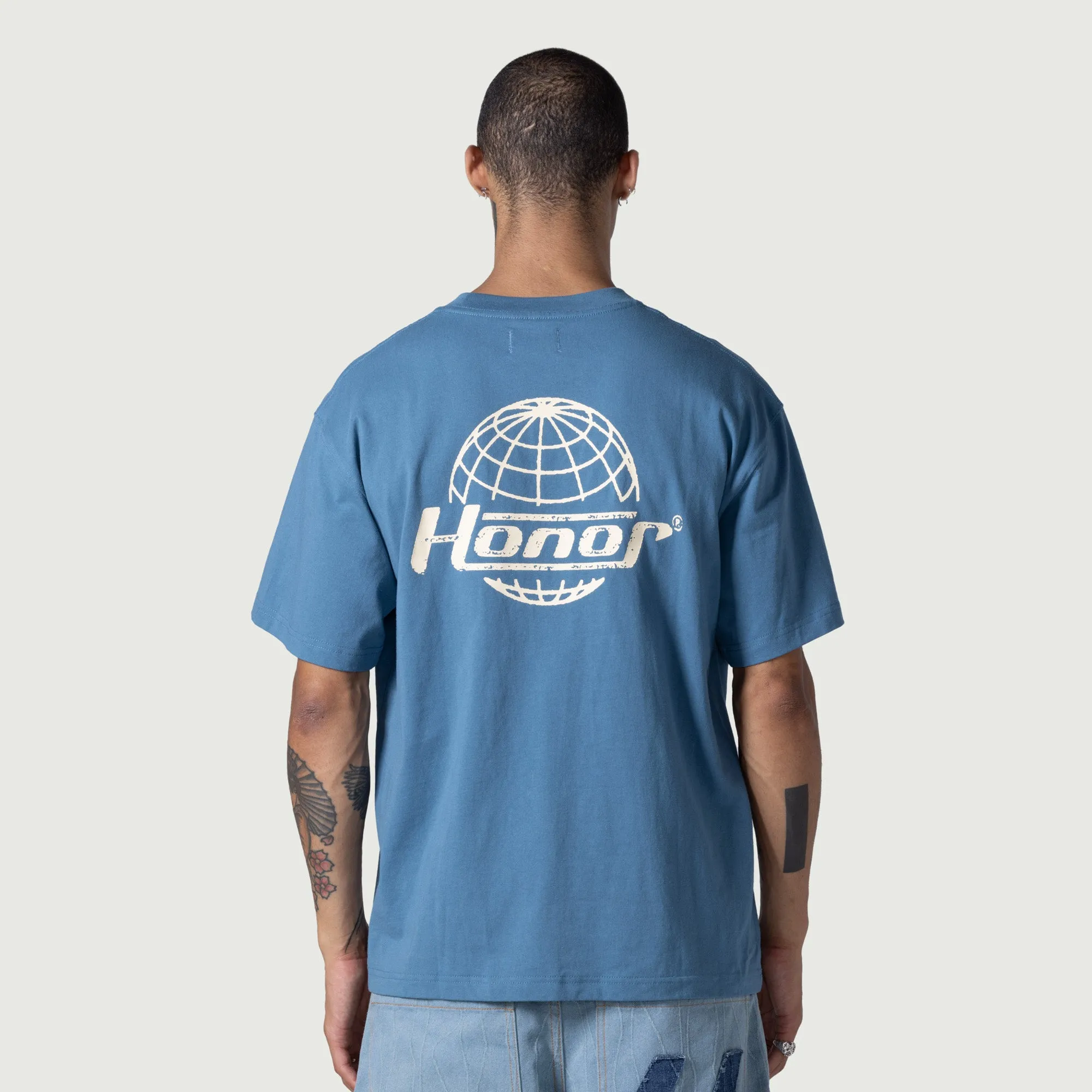 Honor Globe Logo Tee - Blue sold by Honor the Gift product image thumbnail 4