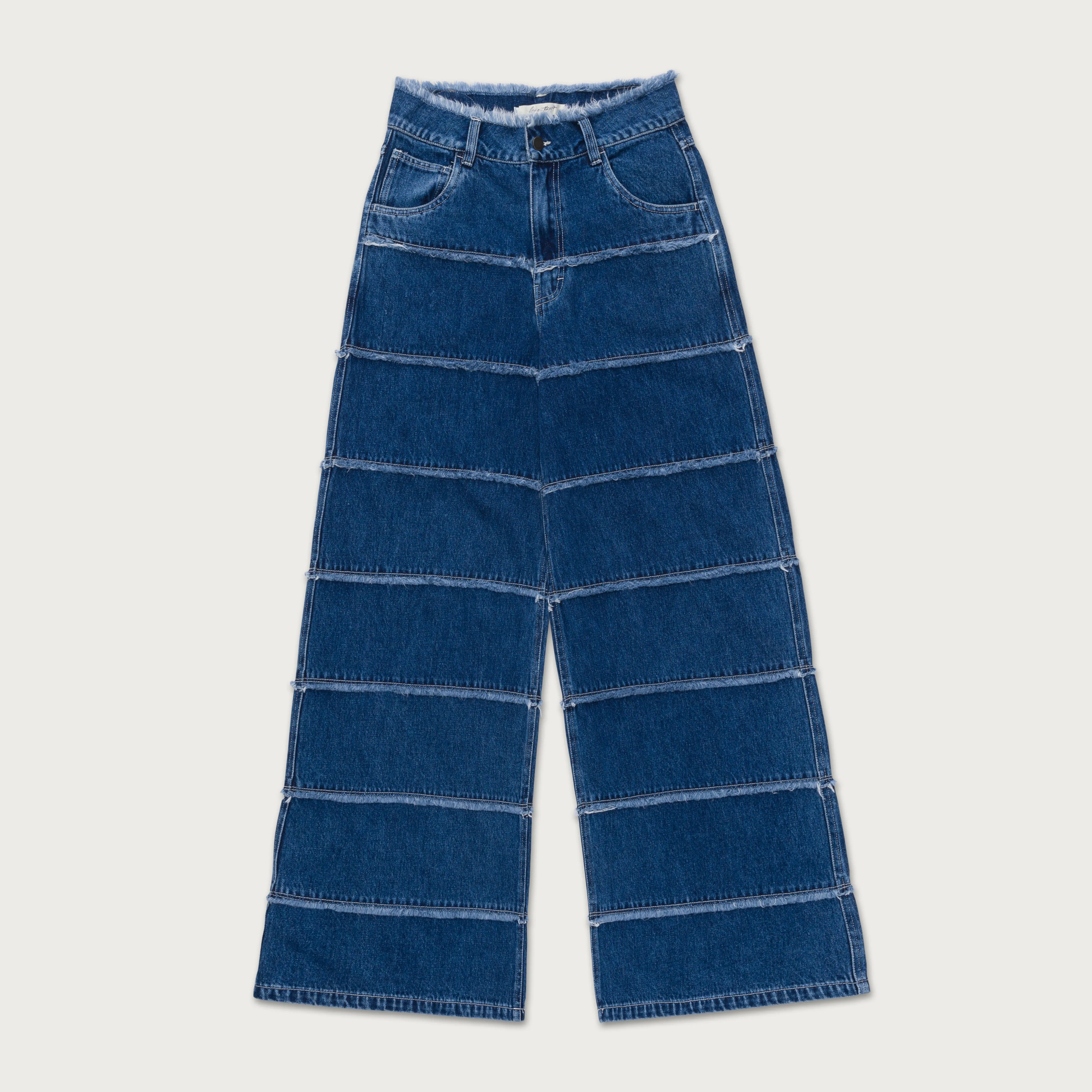 Womens Wide Leg Panel Denim Pant - Indigo sold by Honor the Gift