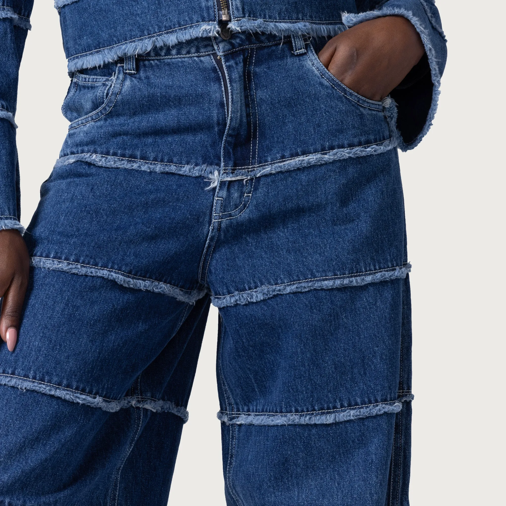 Womens Wide Leg Panel Denim Pant - Indigo sold by Honor the Gift product image thumbnail 4