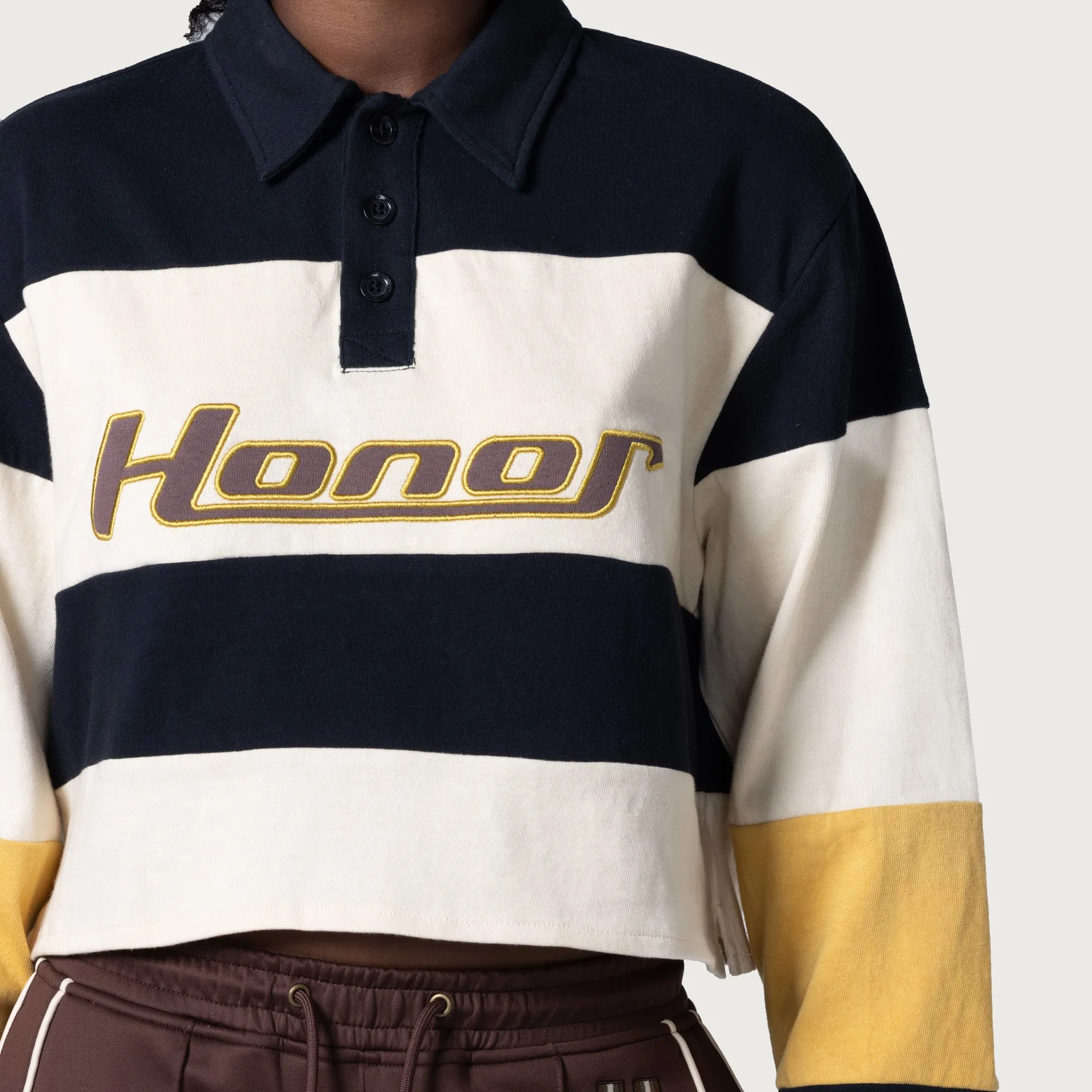 Womens Cropped Rugby - Black sold by Honor the Gift product image thumbnail 4