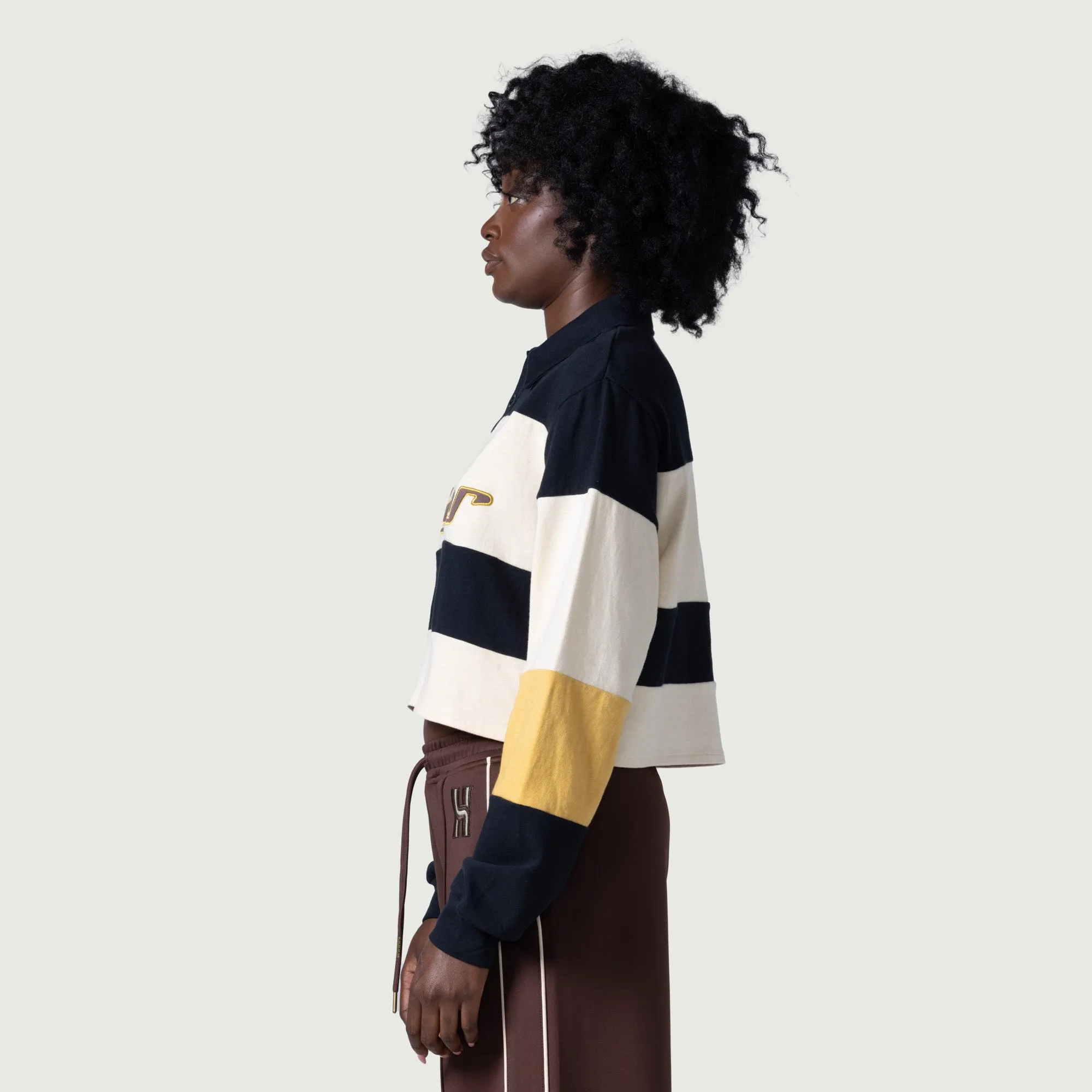 Womens Cropped Rugby - Black sold by Honor the Gift product image thumbnail 3