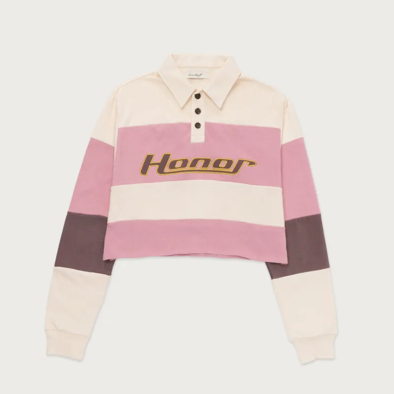 Womens Cropped Rugby - Pink sold by Honor the Gift