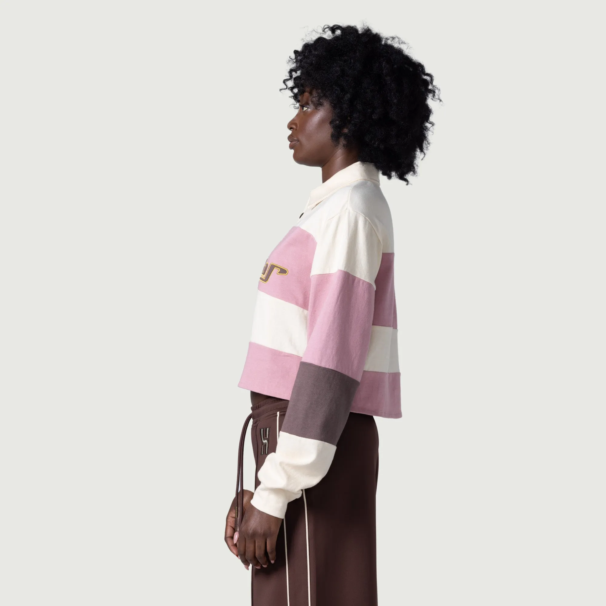 Womens Cropped Rugby - Pink sold by Honor the Gift product image thumbnail 3