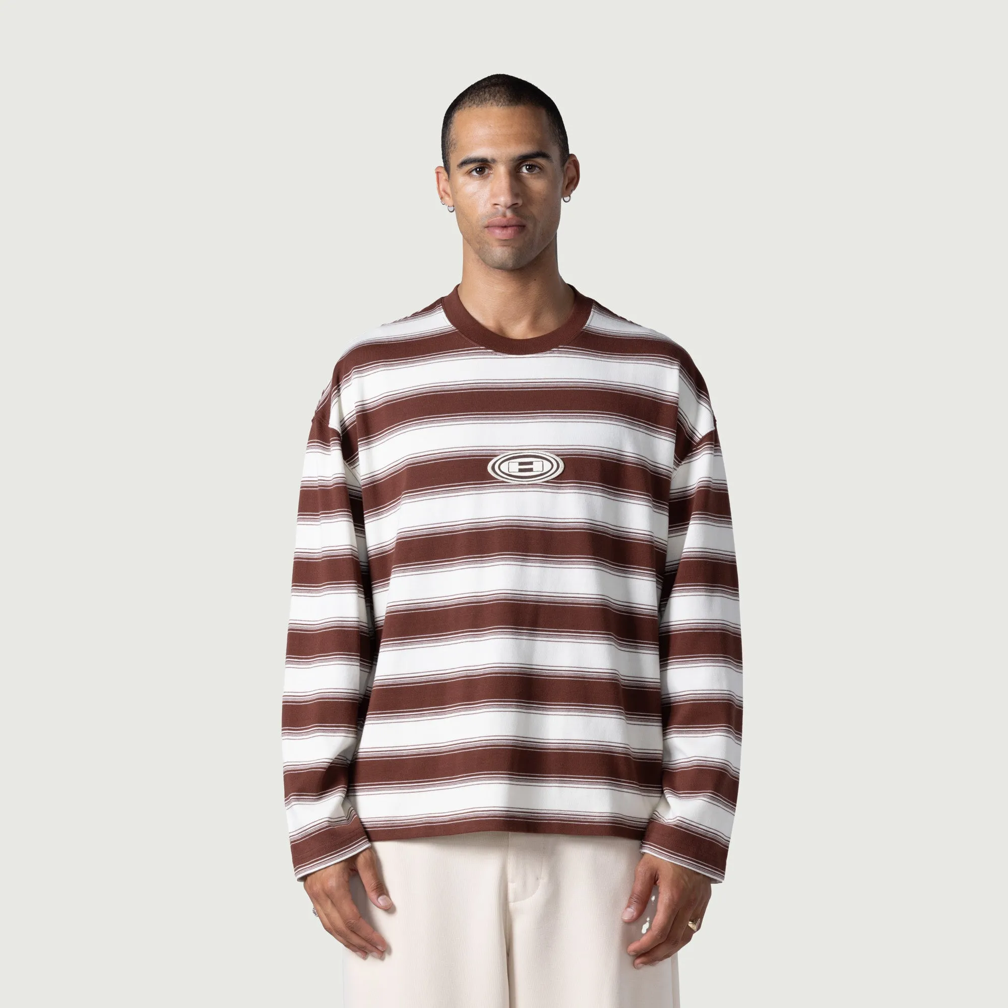 1988 Stripe Ls Tee - Brown sold by Honor the Gift product image thumbnail 2