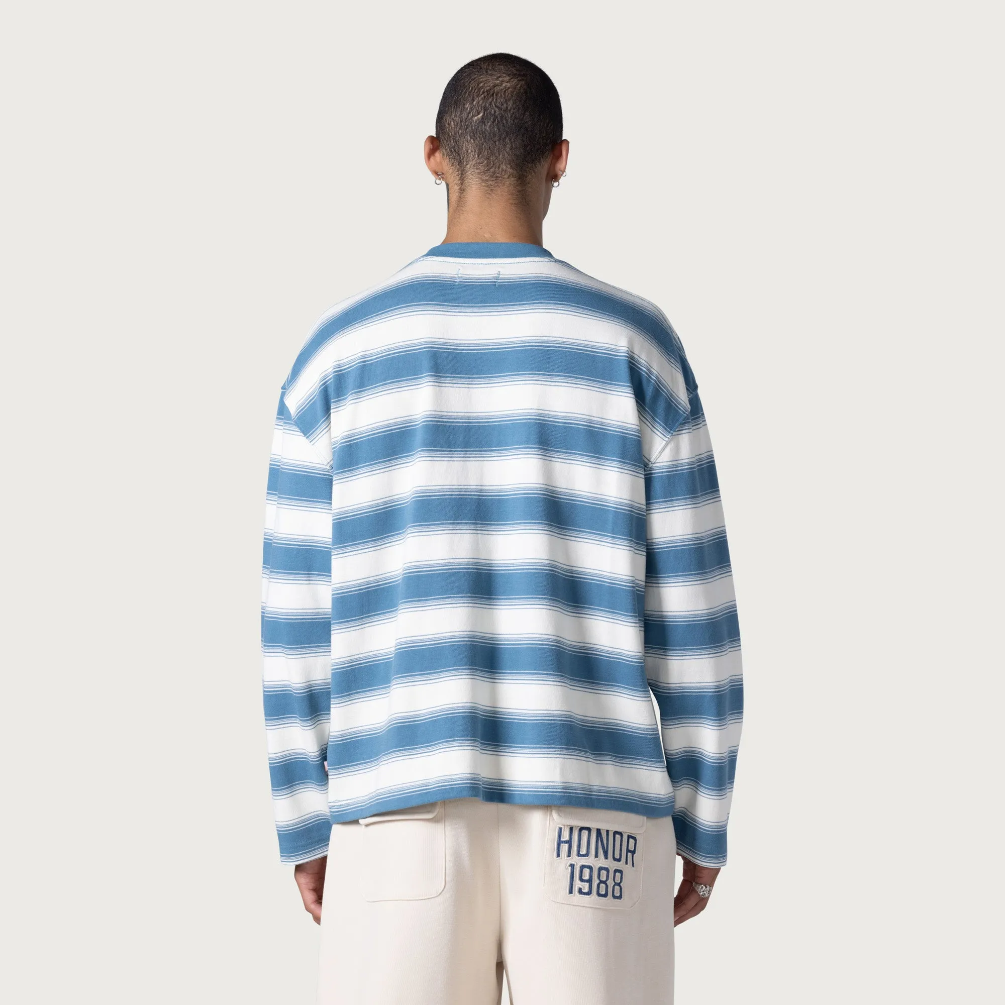 1988 Stripe Ls Tee - Blue sold by Honor the Gift product image thumbnail 4