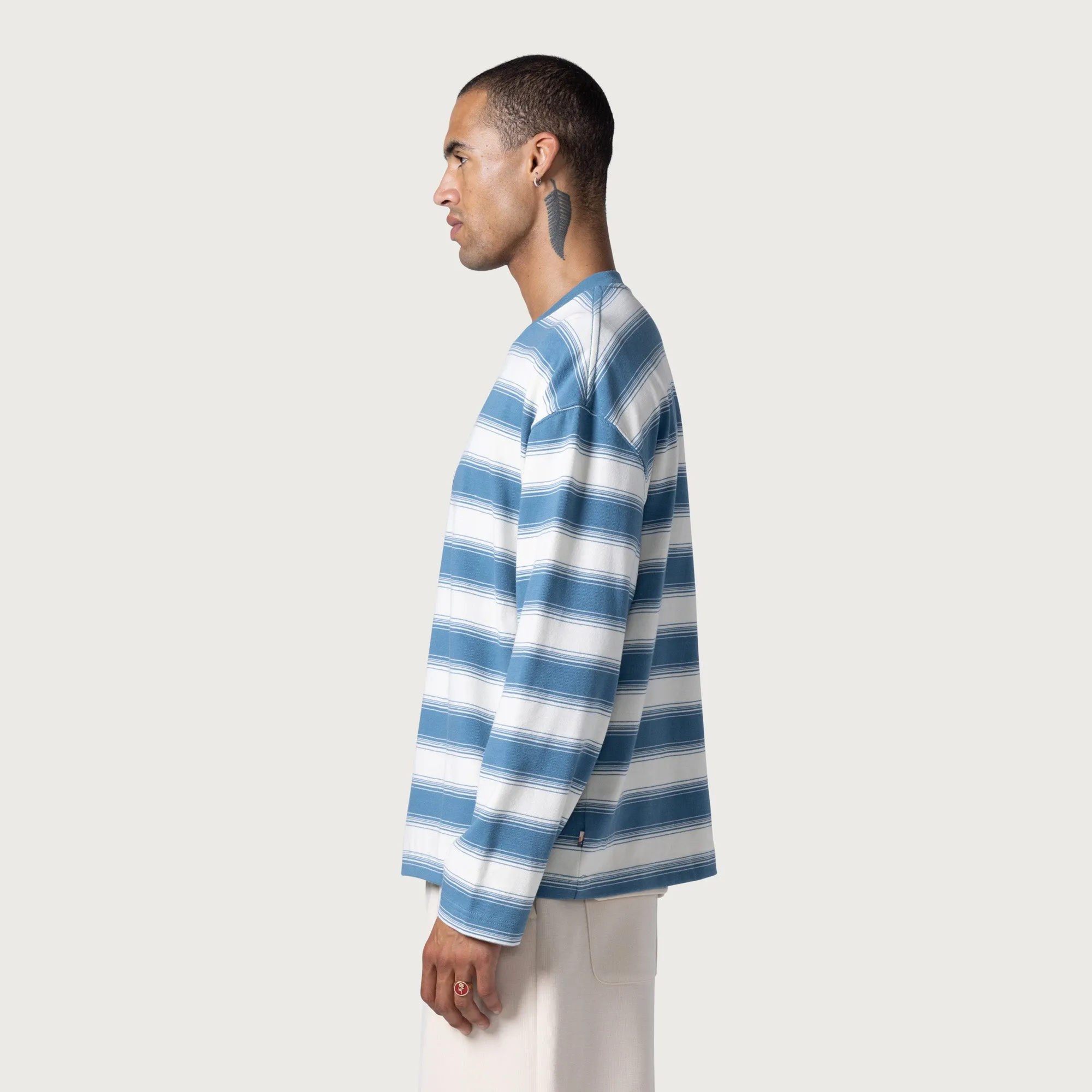 1988 Stripe Ls Tee - Blue sold by Honor the Gift product image thumbnail 3