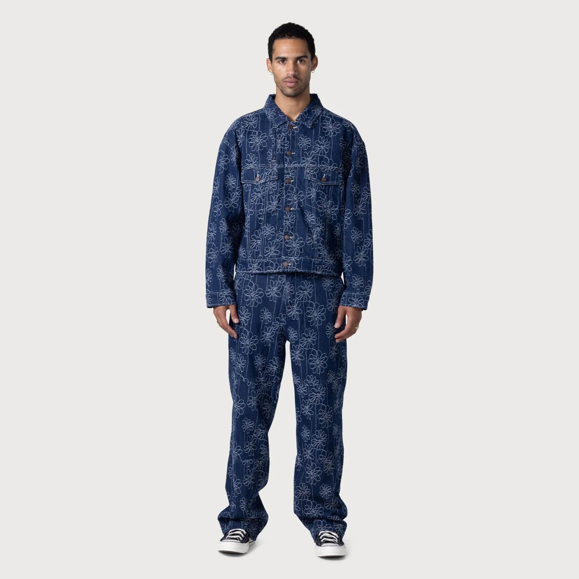 Flower Jacquard Pant - Indigo sold by Honor the Gift product image thumbnail 2