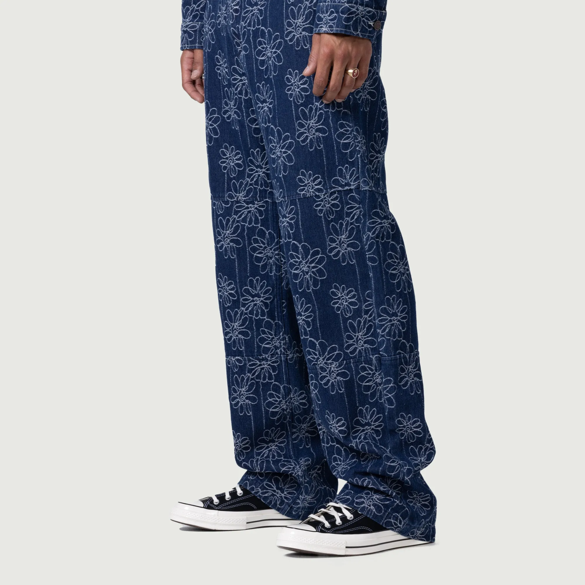 Flower Jacquard Pant - Indigo sold by Honor the Gift product image thumbnail 5