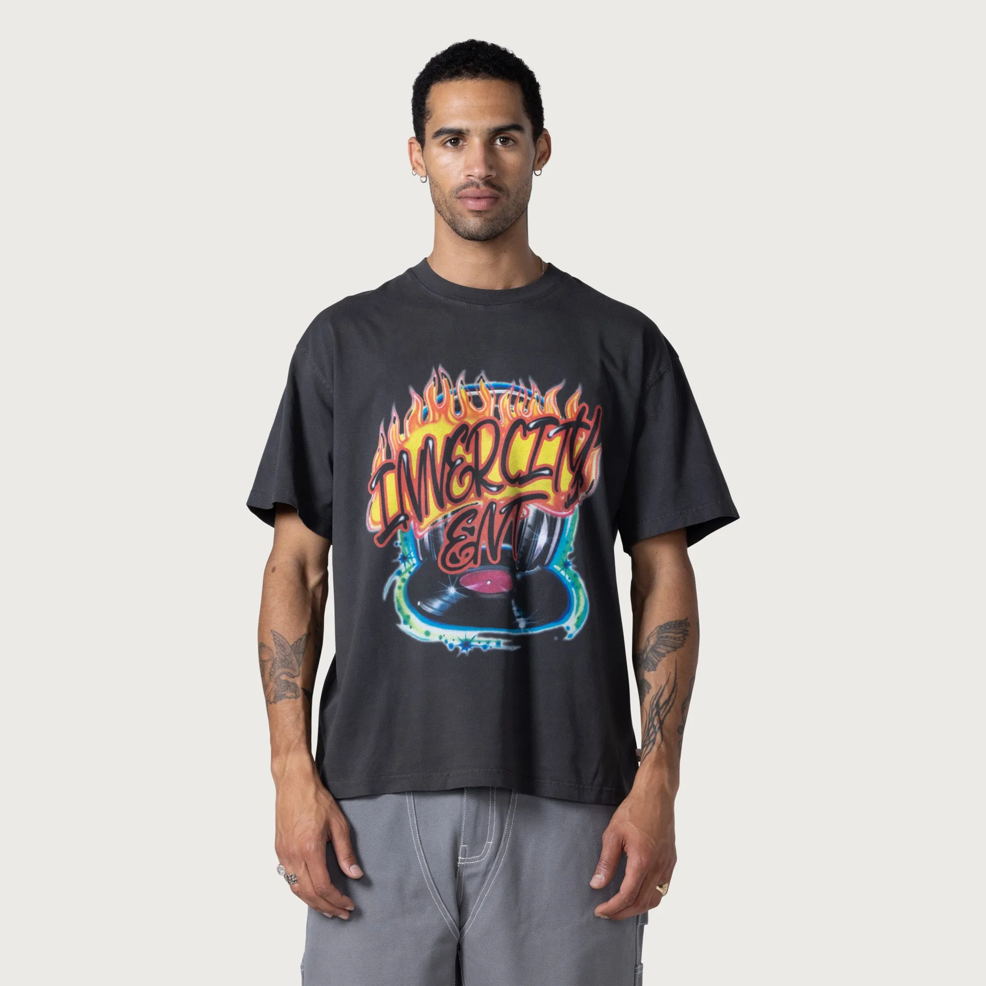 Vinyl Airbrush T-Shirt - Black sold by Honor the Gift product image thumbnail 2