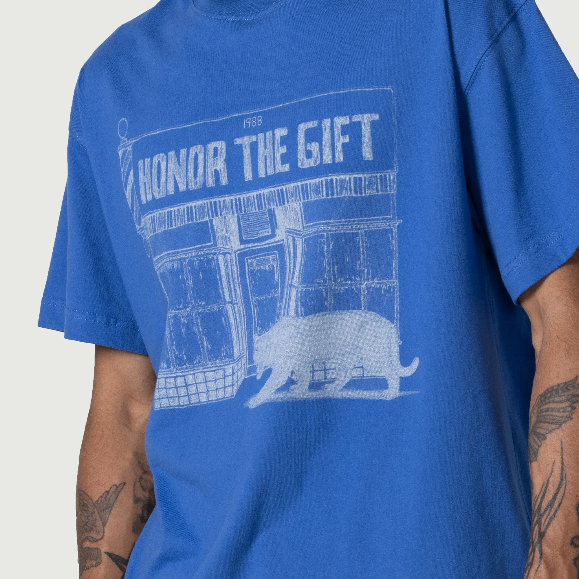 Barbershop T-Shirt - Blue sold by Honor the Gift product image thumbnail 3