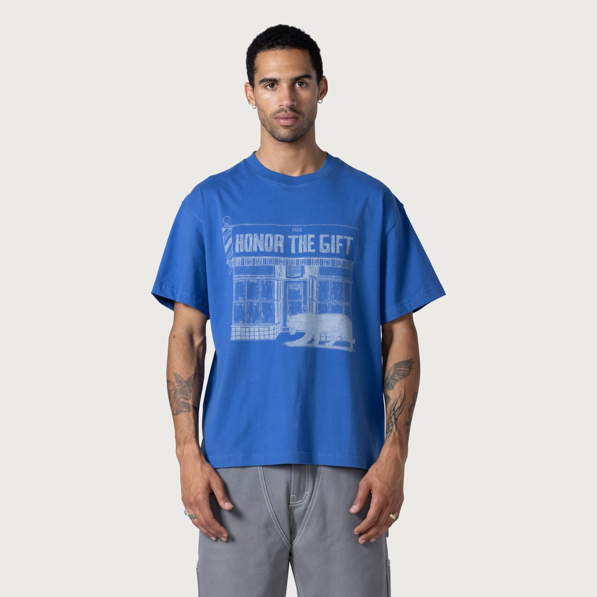 Barbershop T-Shirt - Blue sold by Honor the Gift product image thumbnail 2