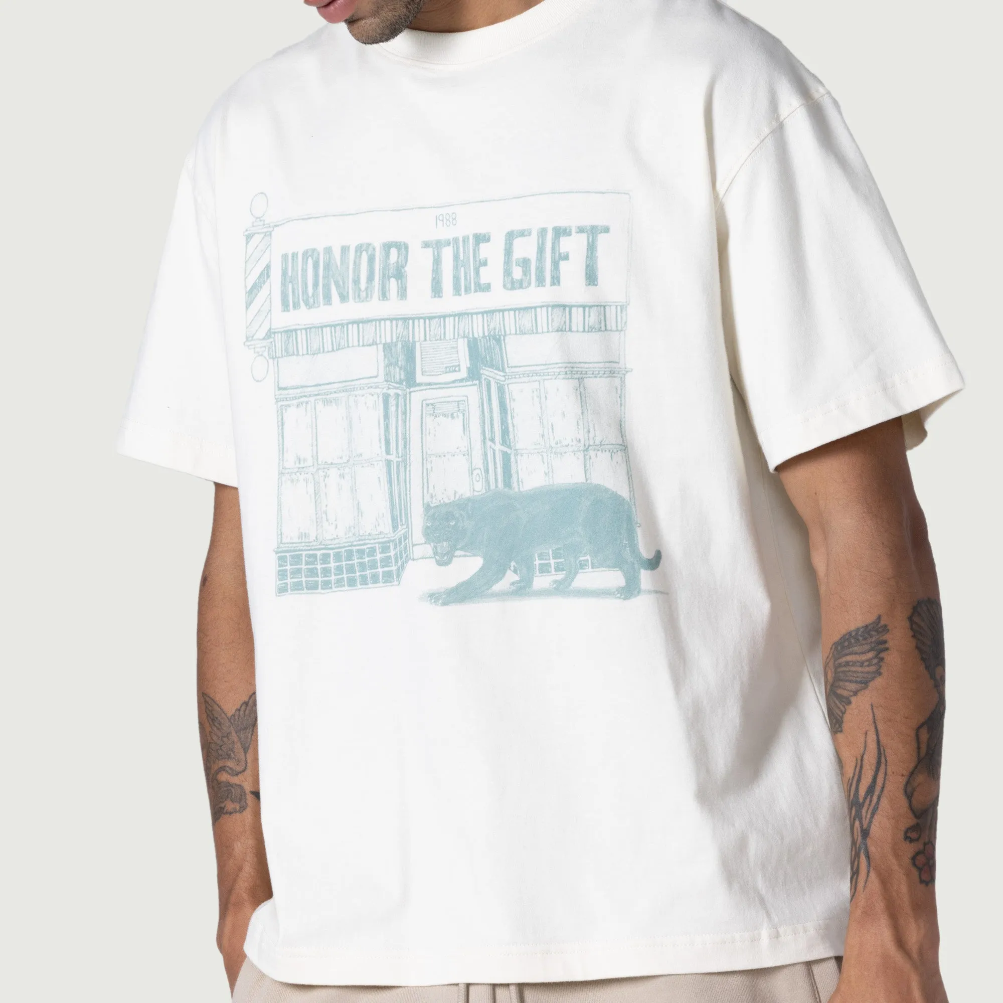 Barbershop T-Shirt - Bone sold by Honor the Gift product image thumbnail 3
