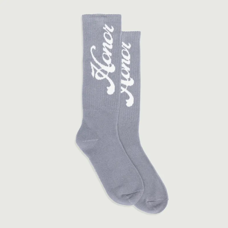 Honor Script Ribbed Sock - Stone sold by Honor the Gift