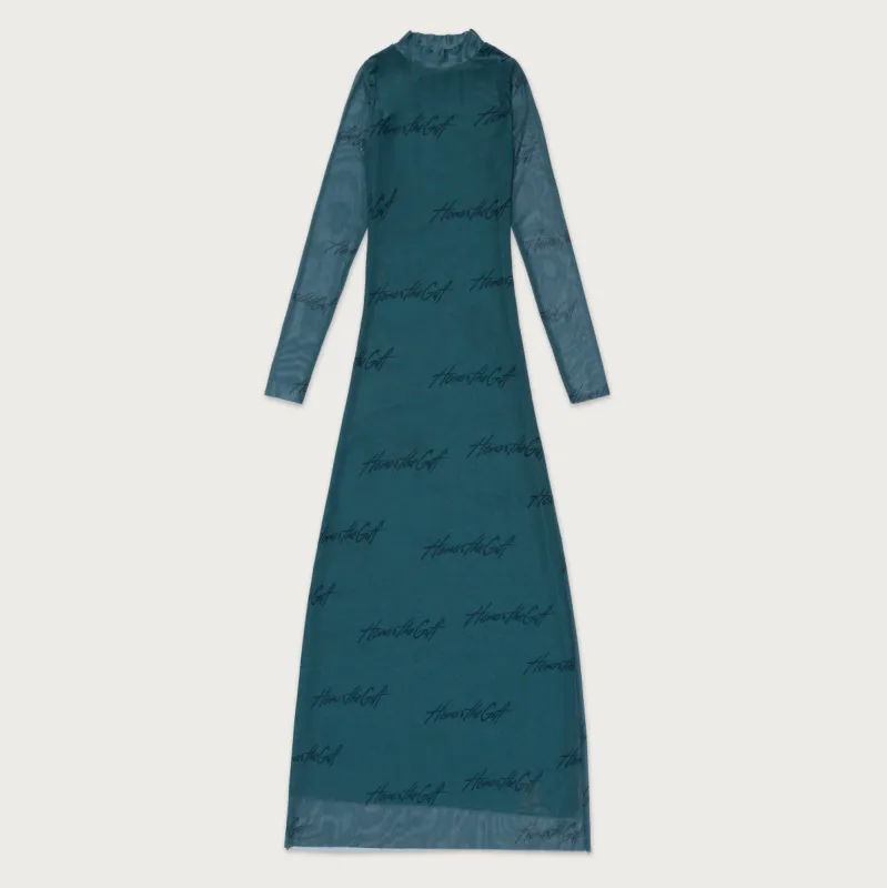 Womens Burnout Htg Long Dress - Green sold by Honor the Gift