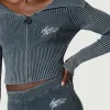 Womens Washed Shawl Zip Front - Green sold by Honor the Gift