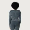 Womens Washed Shawl Zip Front - Green sold by Honor the Gift