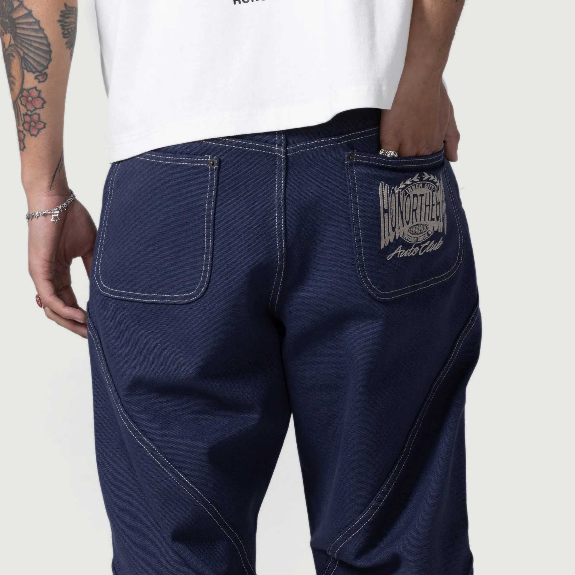 Racing Panel Pant - Navy sold by Honor the Gift product image thumbnail 5