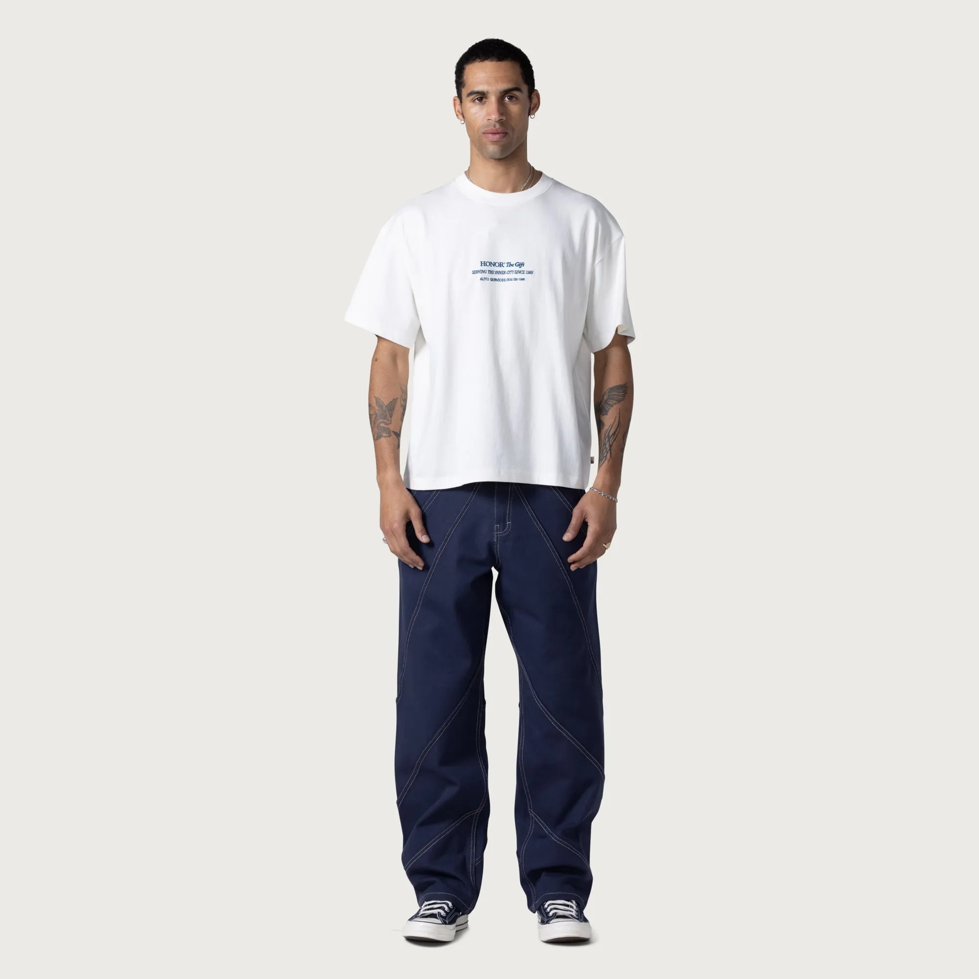 Racing Panel Pant - Navy sold by Honor the Gift product image thumbnail 2