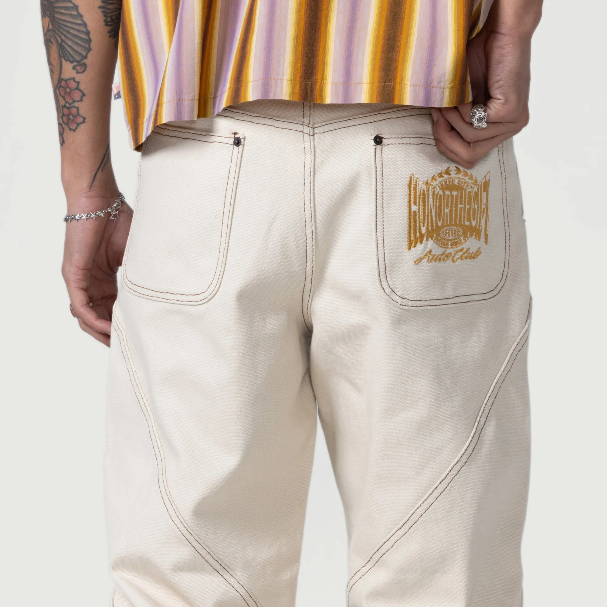 Racing Panel Pant - Bone sold by Honor the Gift product image thumbnail 5