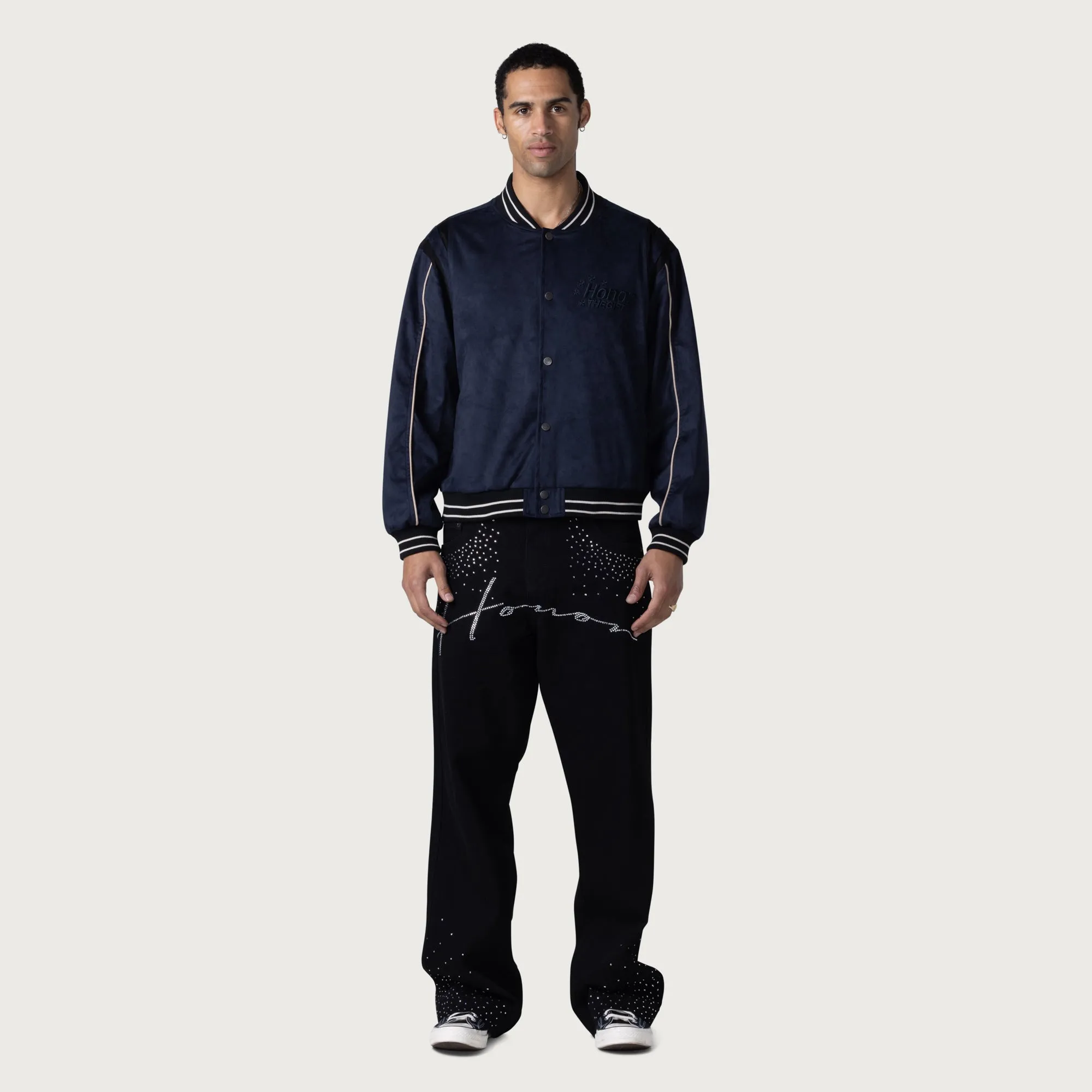 Rhinestone Wide Leg Pant - Black sold by Honor the Gift product image thumbnail 2