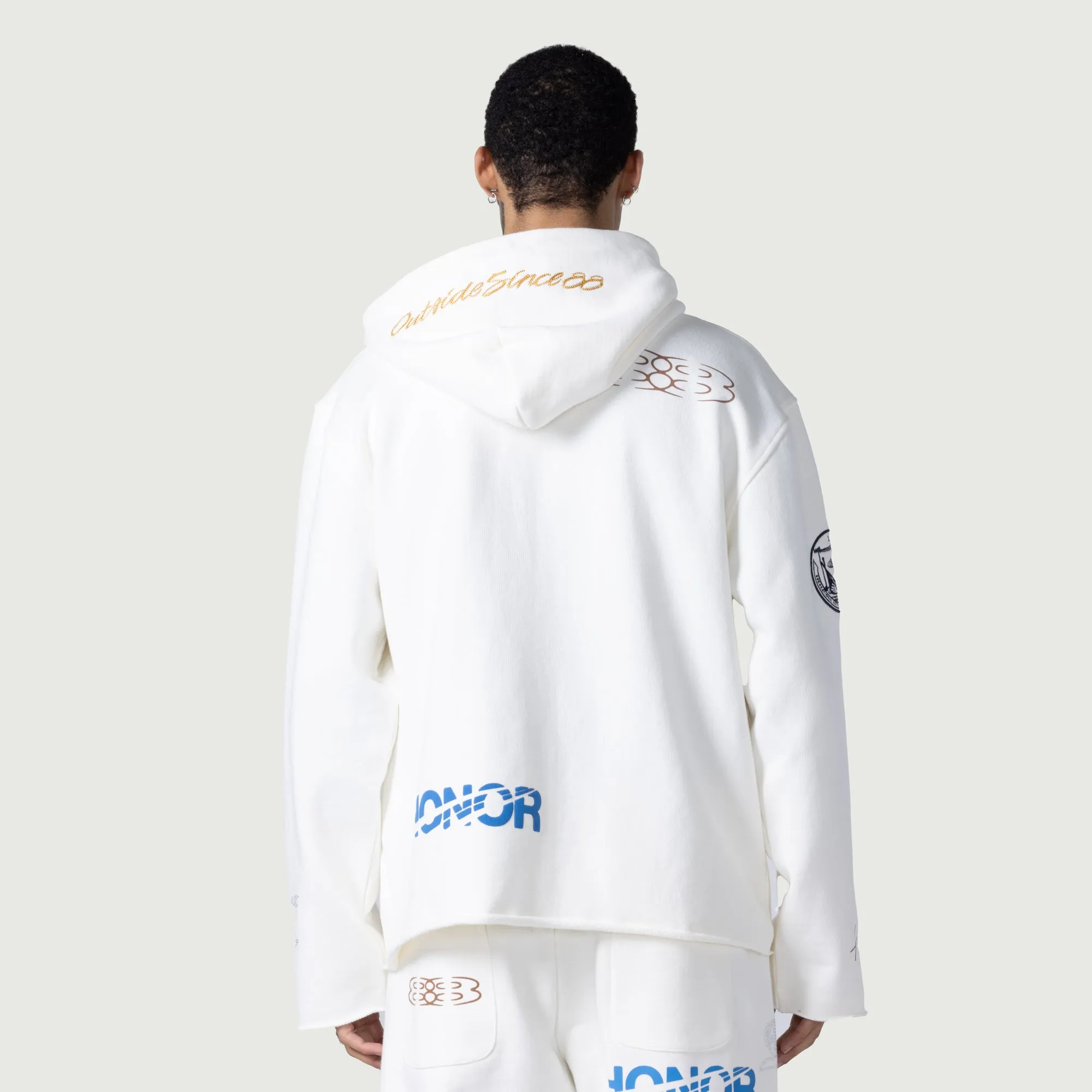 1988 Full Zip Hoodie - White sold by Honor the Gift product image thumbnail 4