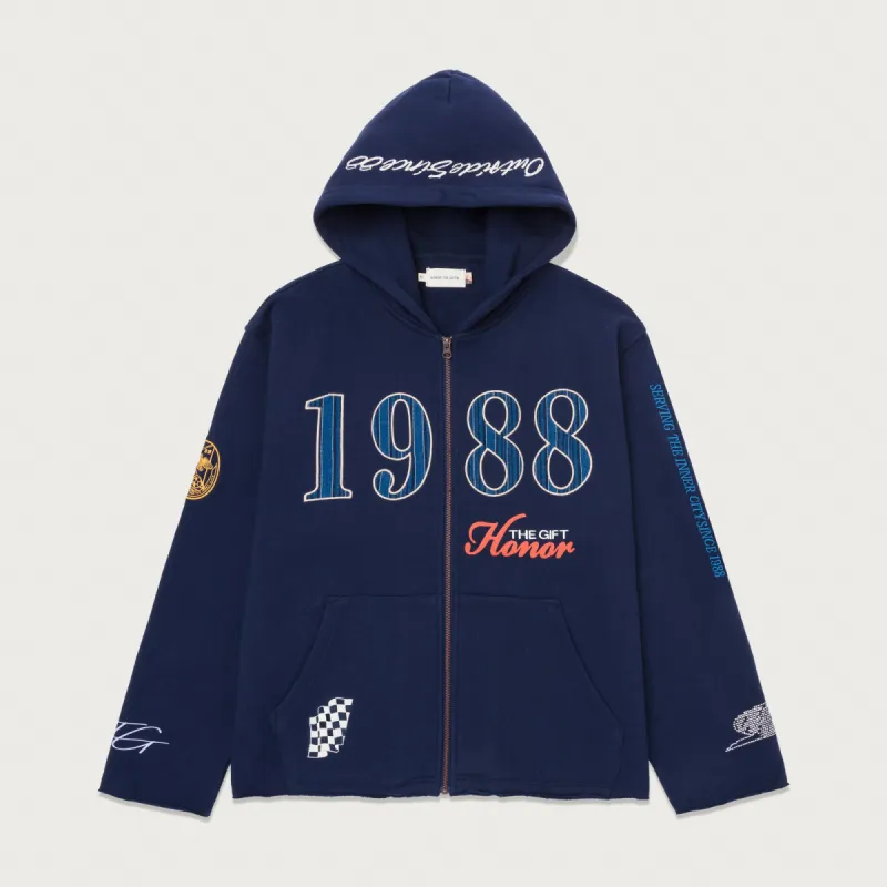 1988 Full Zip Hoodie - Navy sold by Honor the Gift