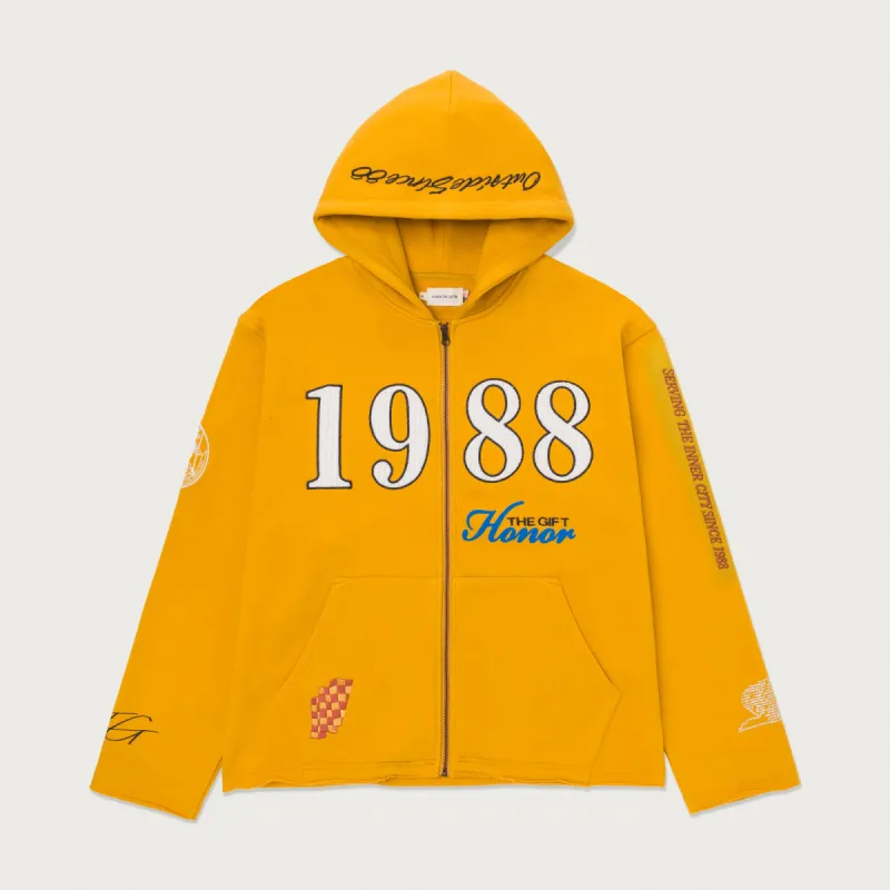1988 Full Zip Hoodie - Yellow sold by Honor the Gift