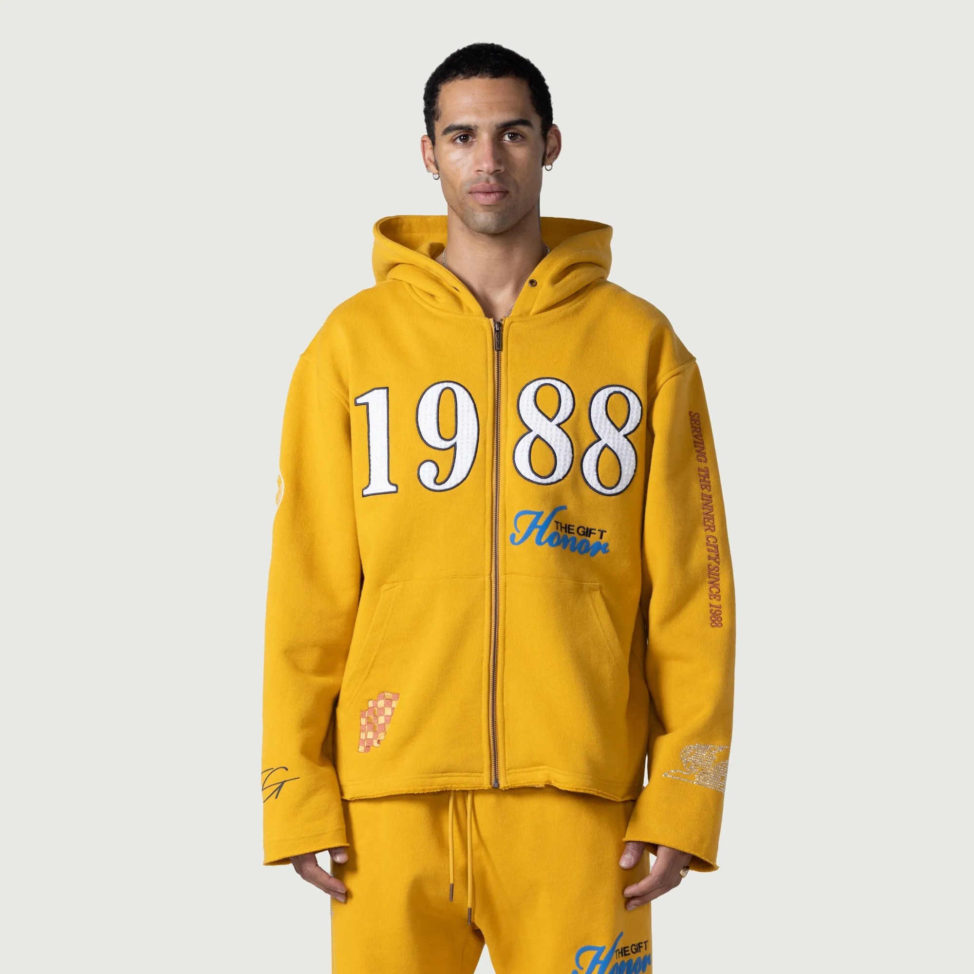 1988 Full Zip Hoodie - Yellow sold by Honor the Gift product image thumbnail 2