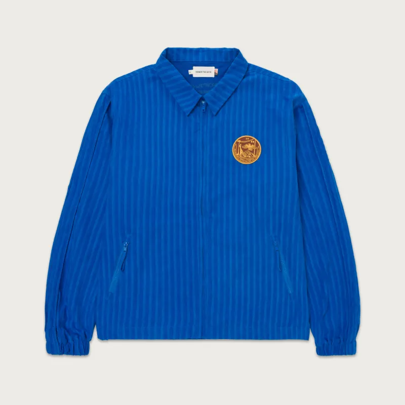 Striped Anorak Jacket - Blue sold by Honor the Gift