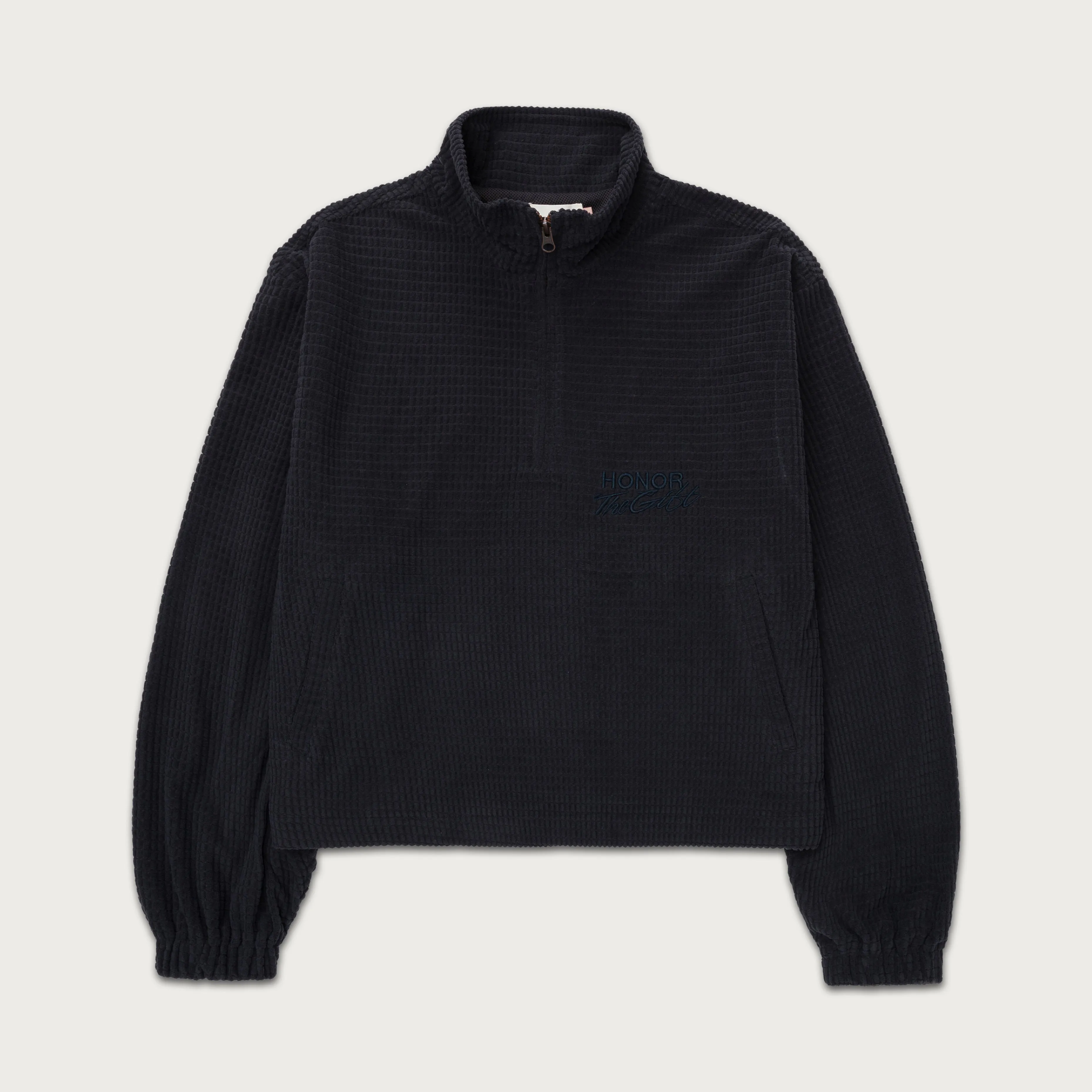 Textured Knit Anorak - Black sold by Honor the Gift