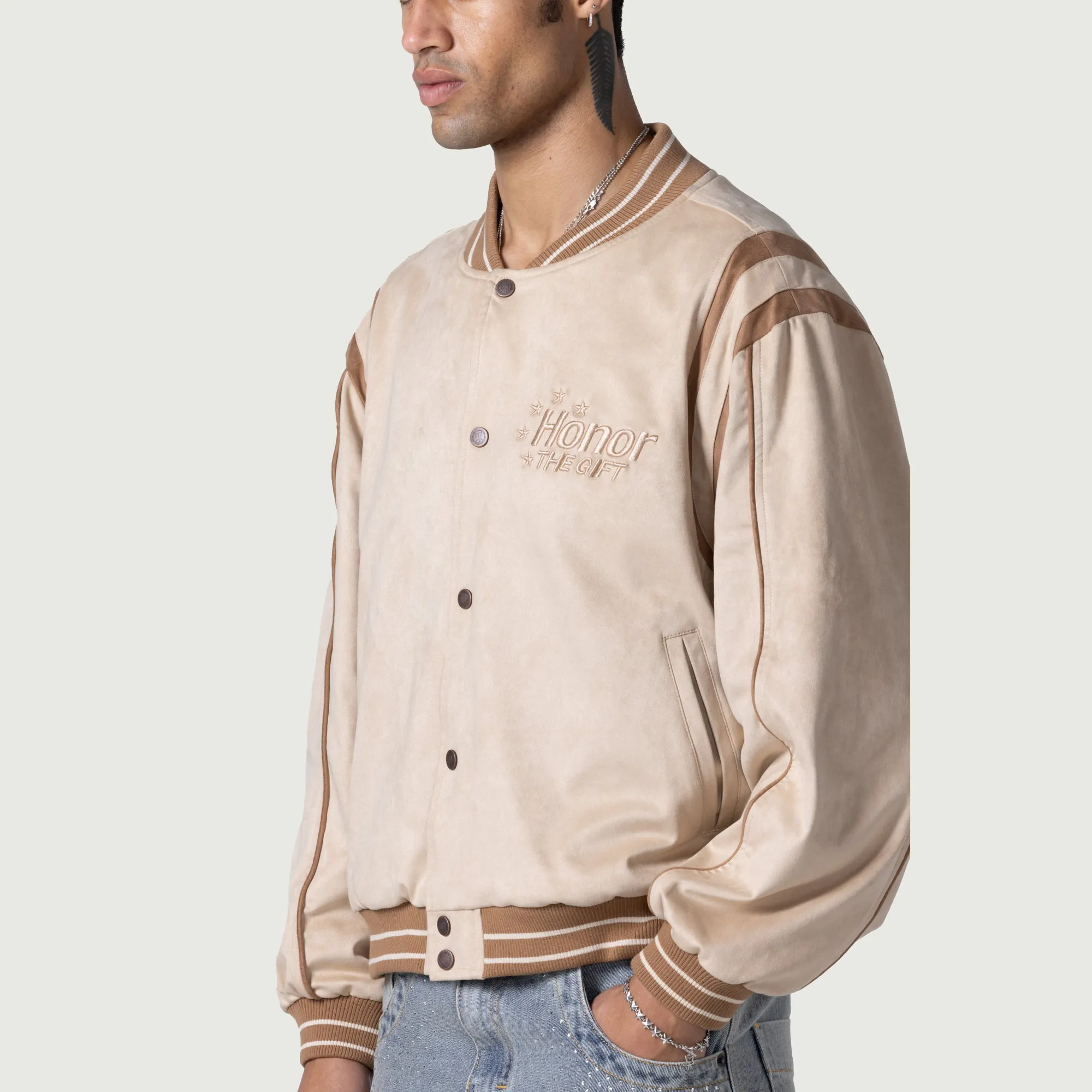 Oil Head Varsity - Tan sold by Honor the Gift product image thumbnail 5