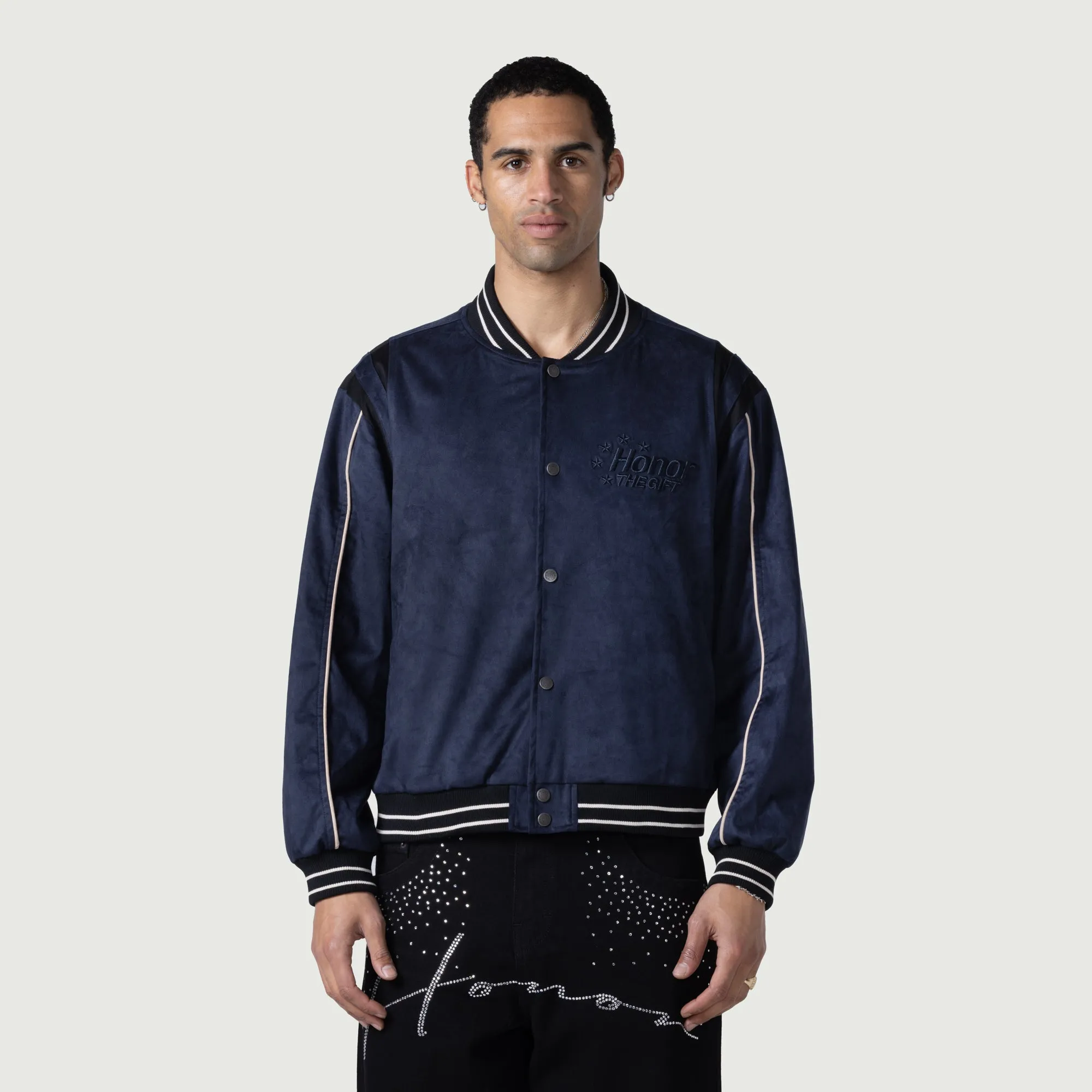 Oil Head Varsity - Navy sold by Honor the Gift product image thumbnail 2