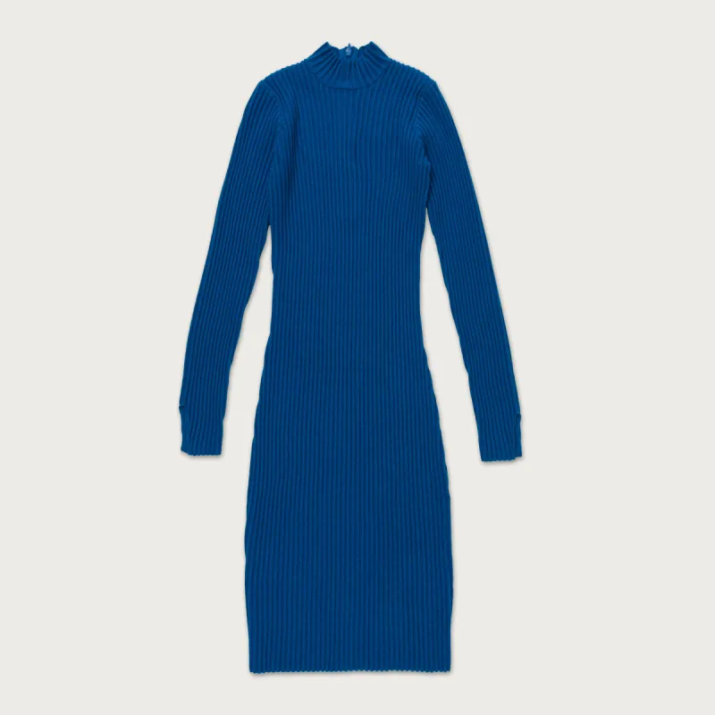 Honor Rib Dress - Blue sold by Honor the Gift