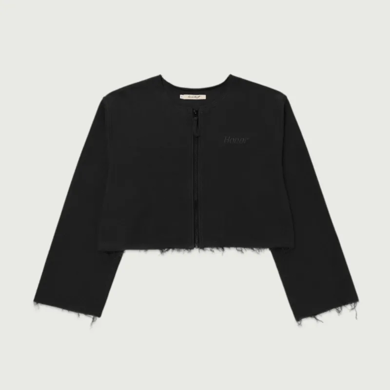Honor Round Crop Zip Crew - Black sold by Honor the Gift