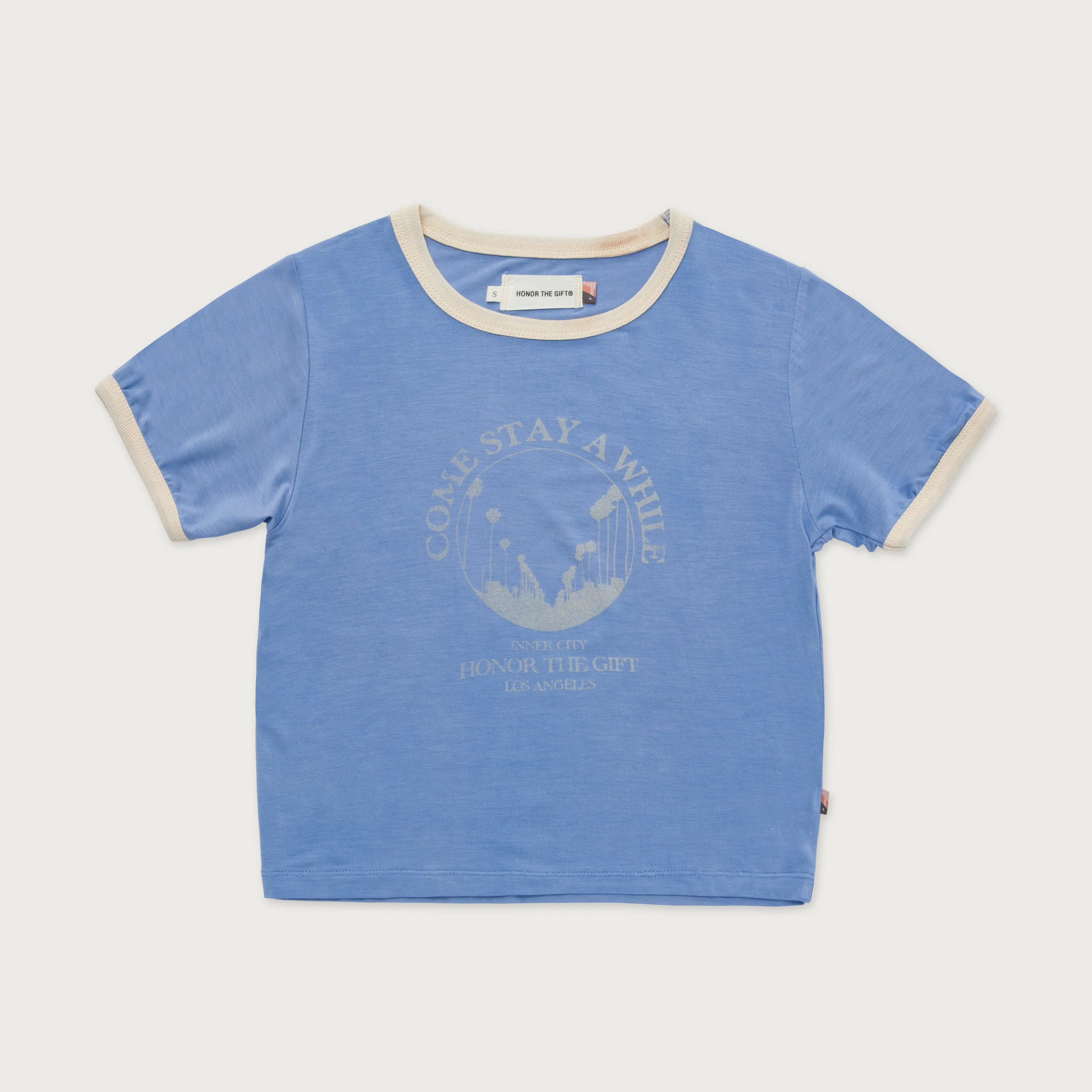 Womens Baby Ringer - Sky Blue sold by Honor the Gift