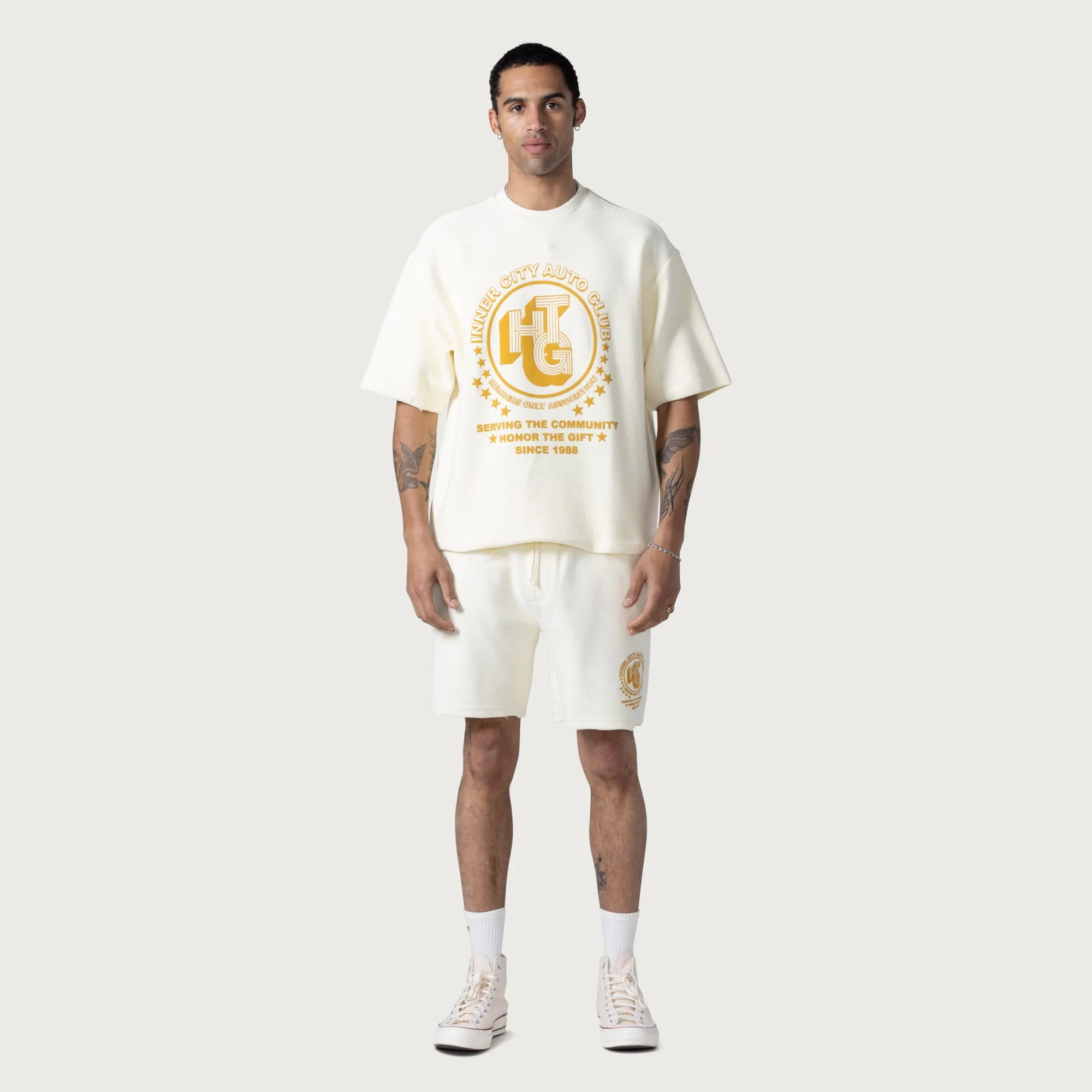 Race Herringbone Short - White sold by Honor the Gift product image thumbnail 2