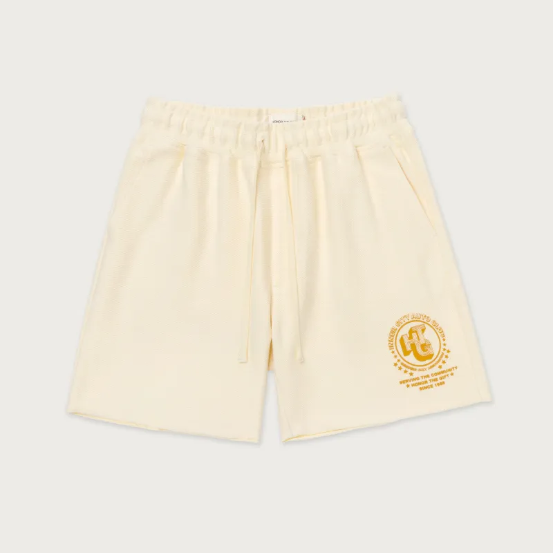 Race Herringbone Short - White made by Honor the Gift