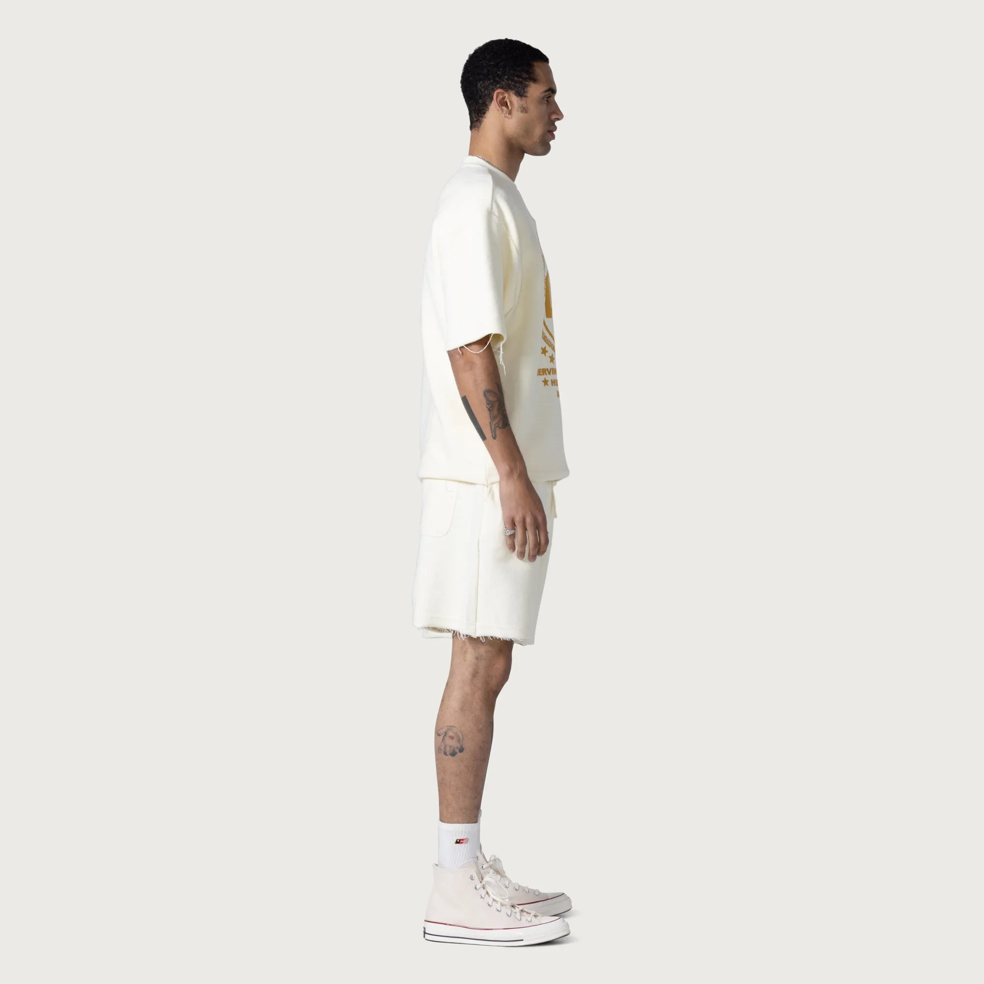 Race Herringbone Short - White sold by Honor the Gift product image thumbnail 3