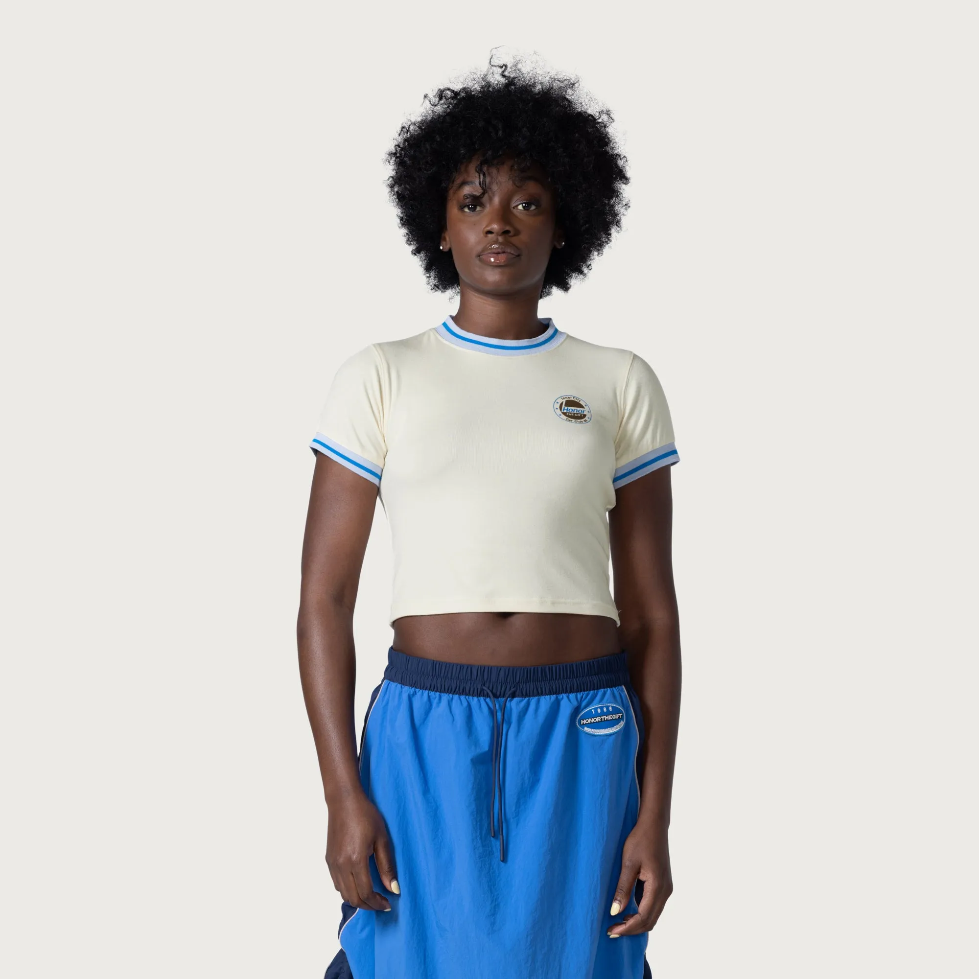 Women's Multi Color Ringer Tee - Blue sold by Honor the Gift product image thumbnail 2